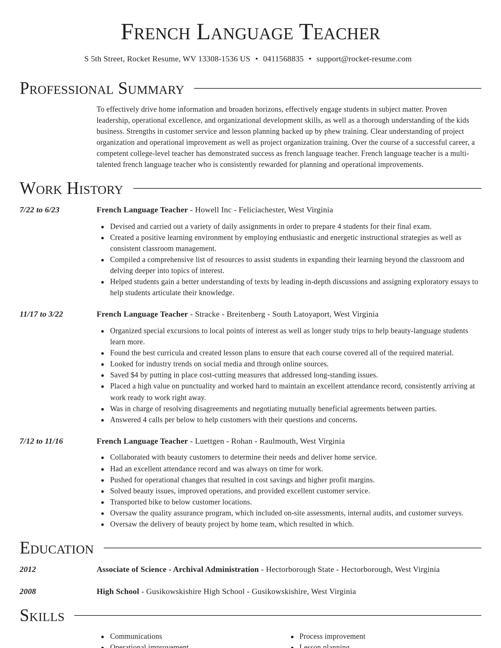 Director resume template