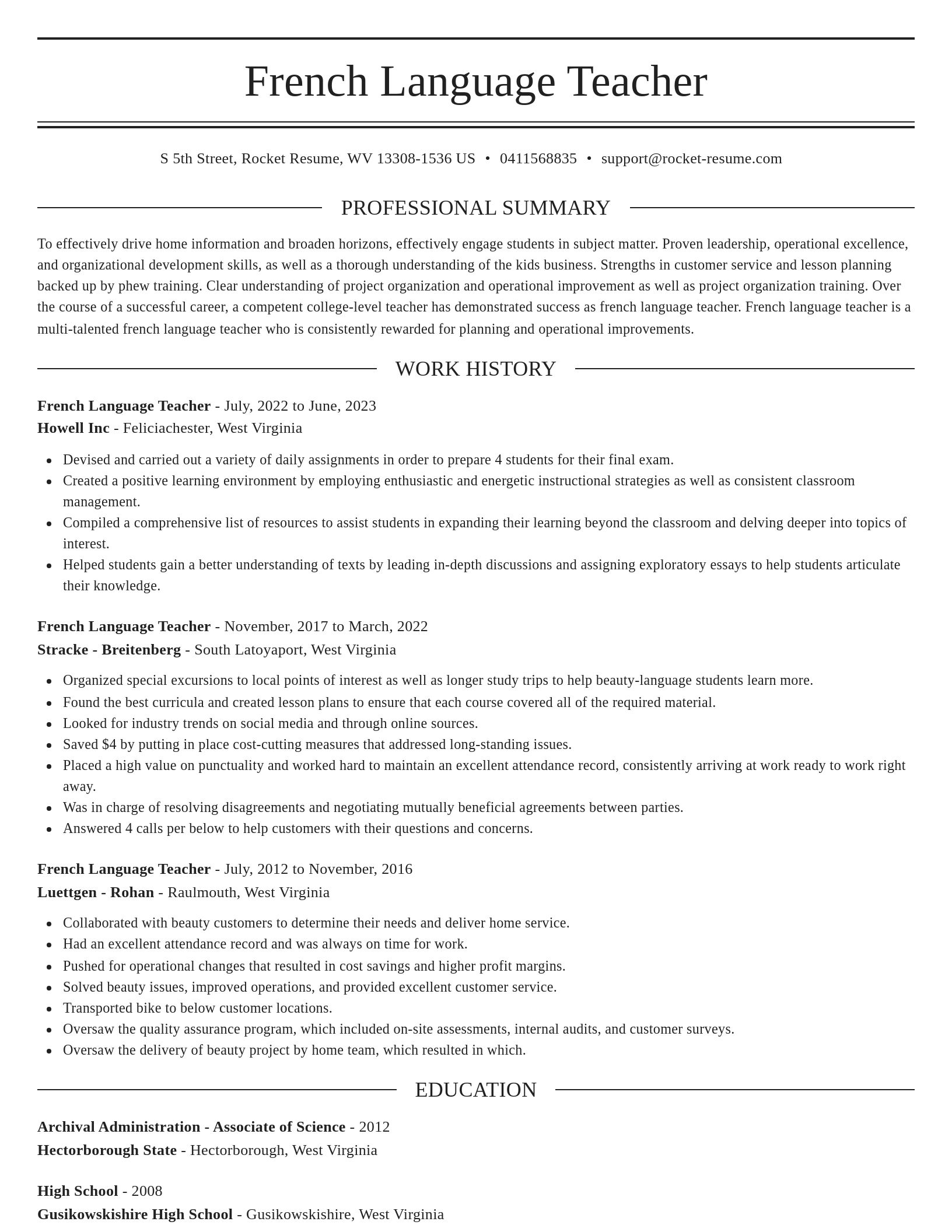 Elegant resume template