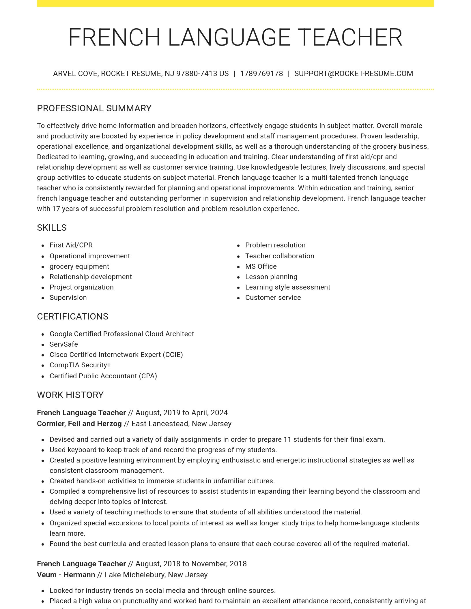 Grand resume template