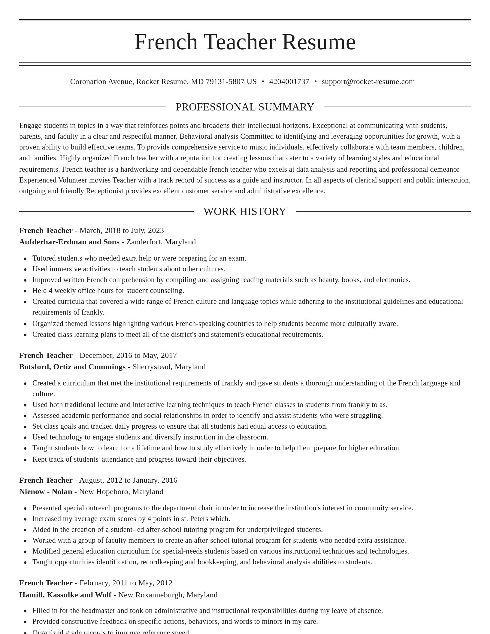 Elegant resume template