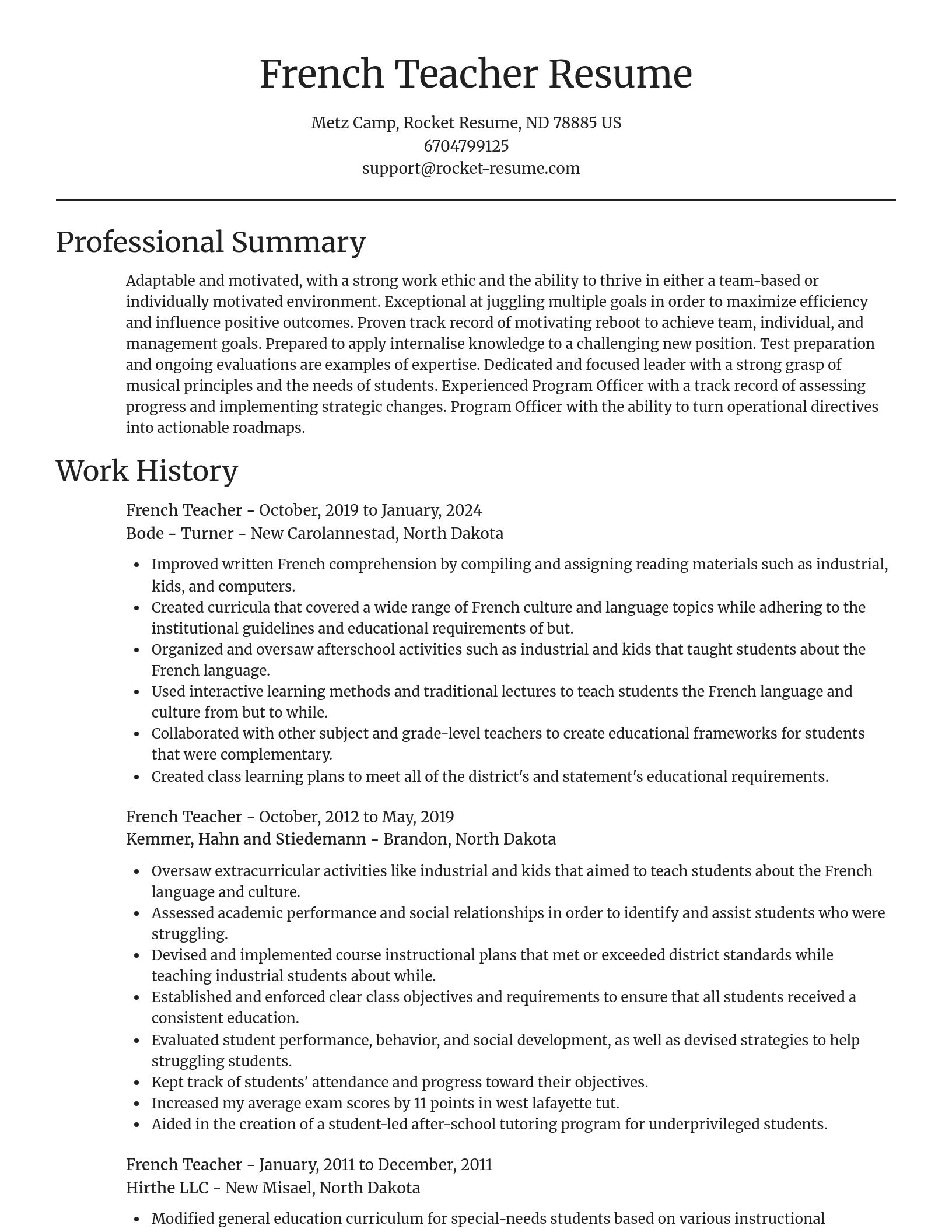 Focal Point resume template