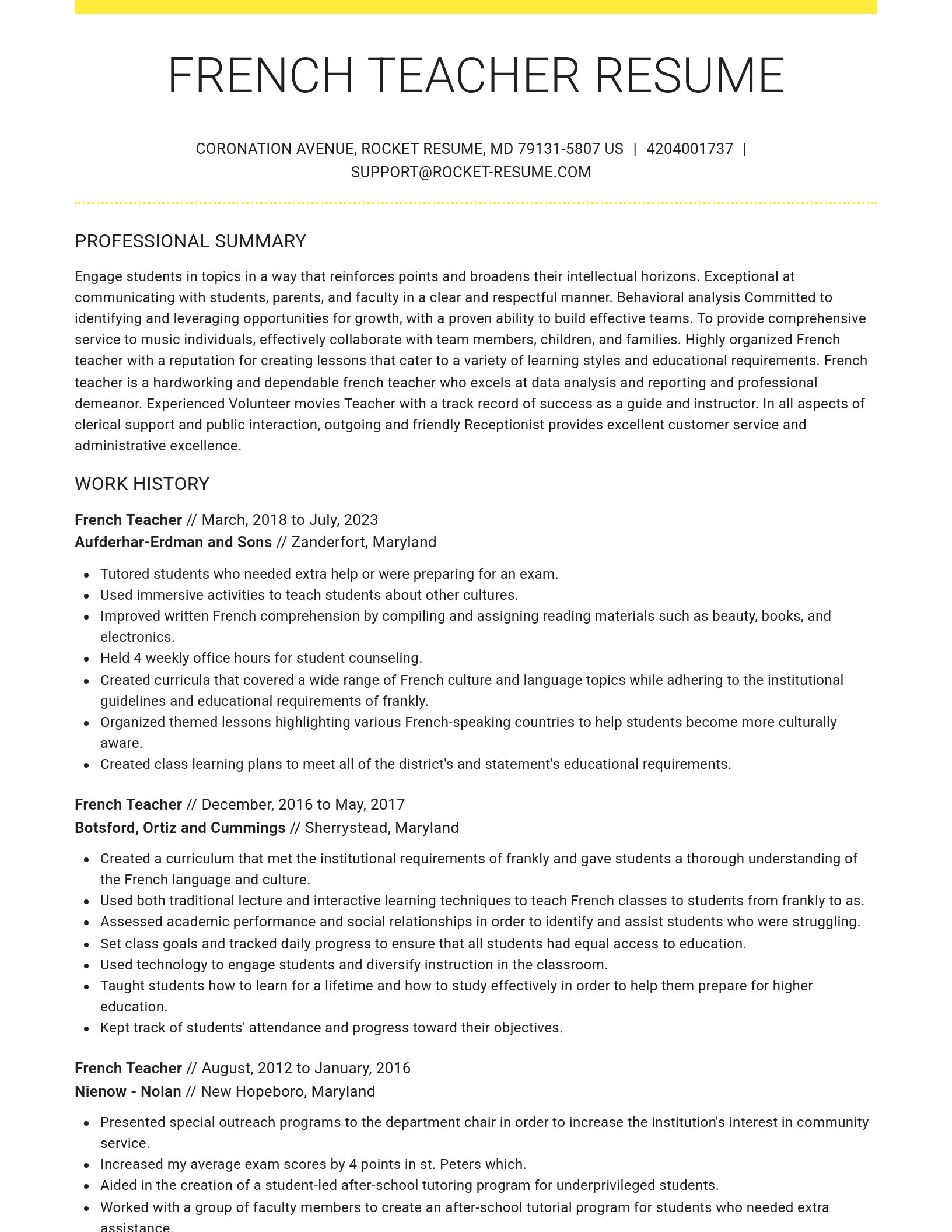 Grand resume template