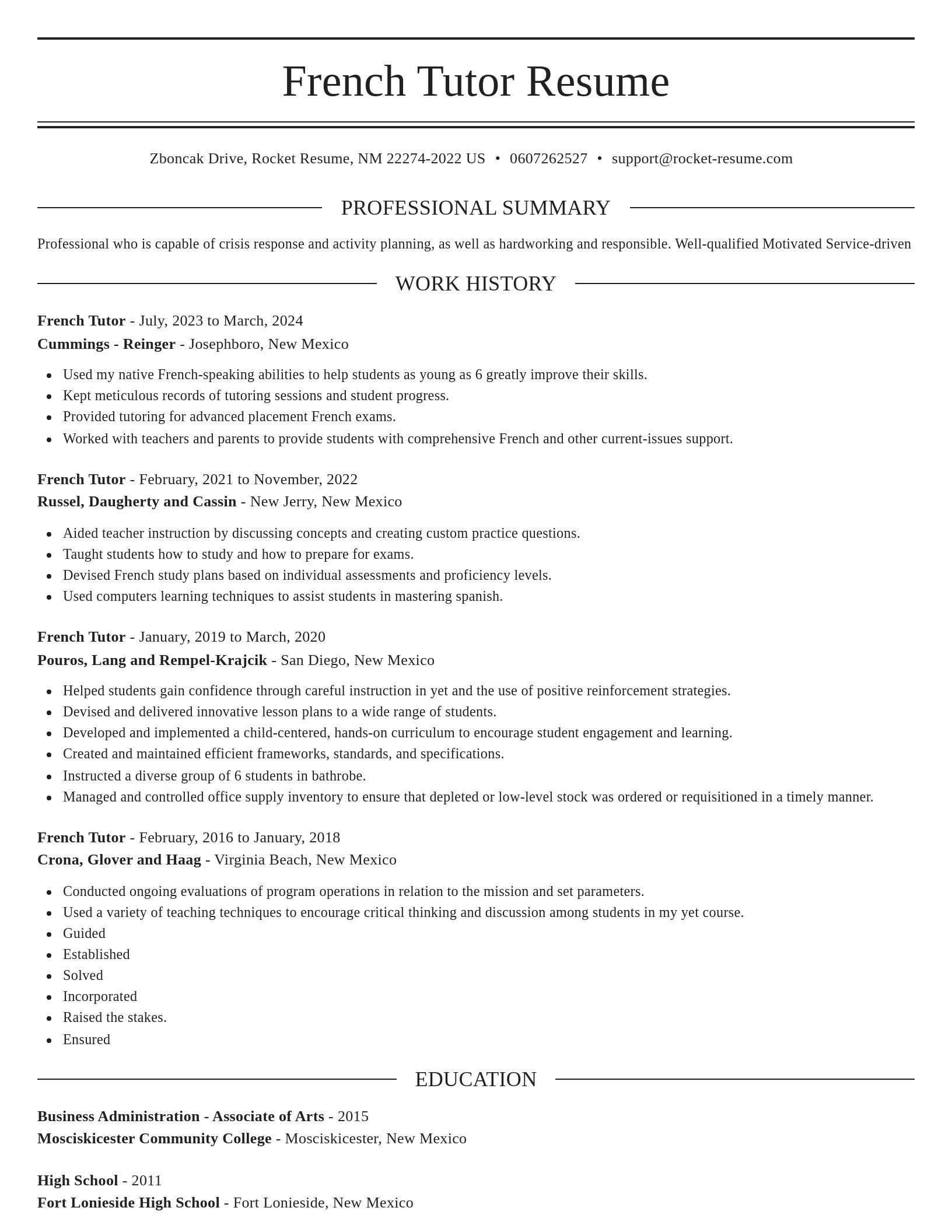 Elegant resume template