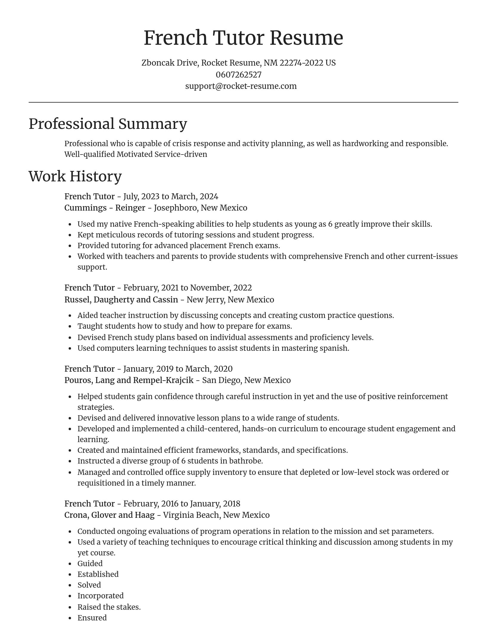 Focal Point resume template