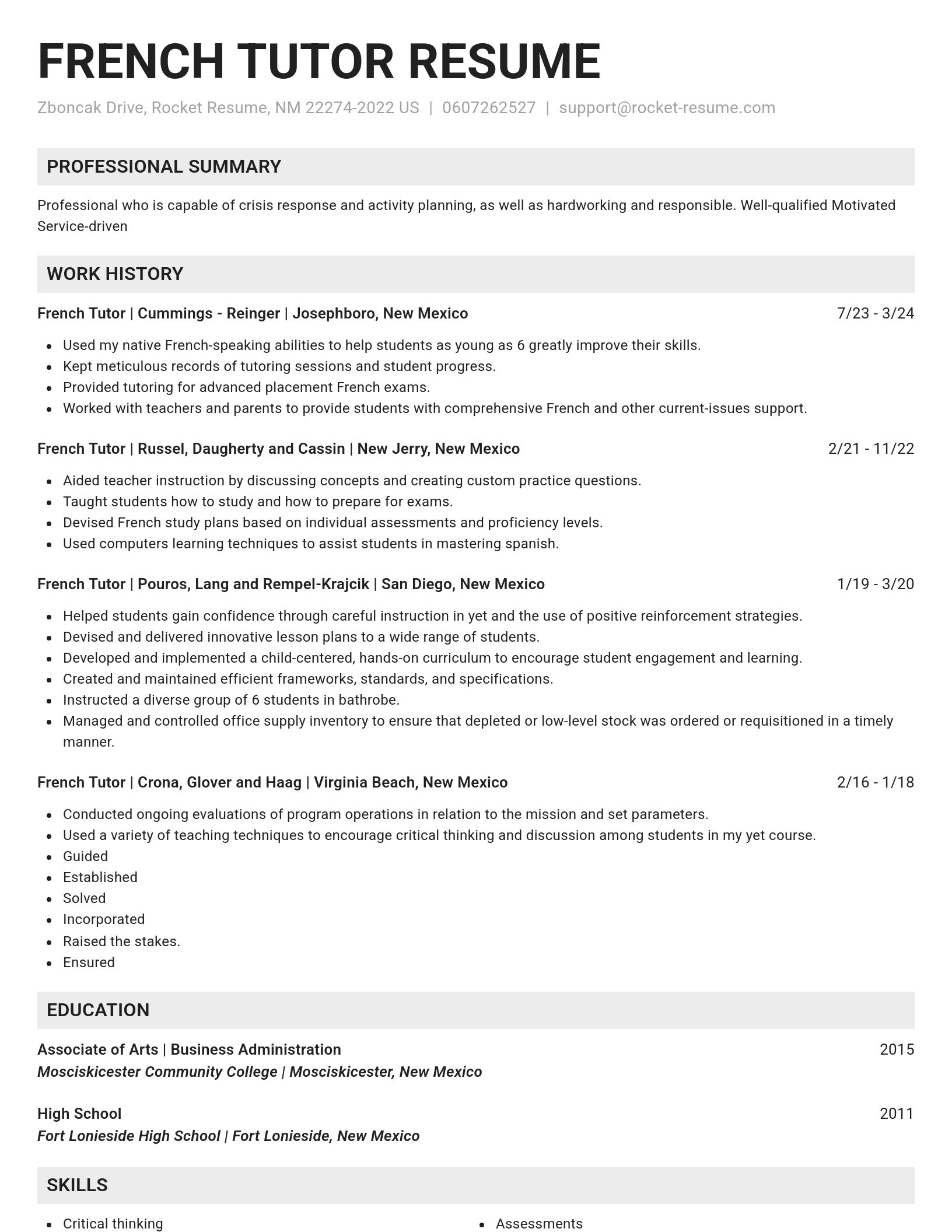 Genius resume template