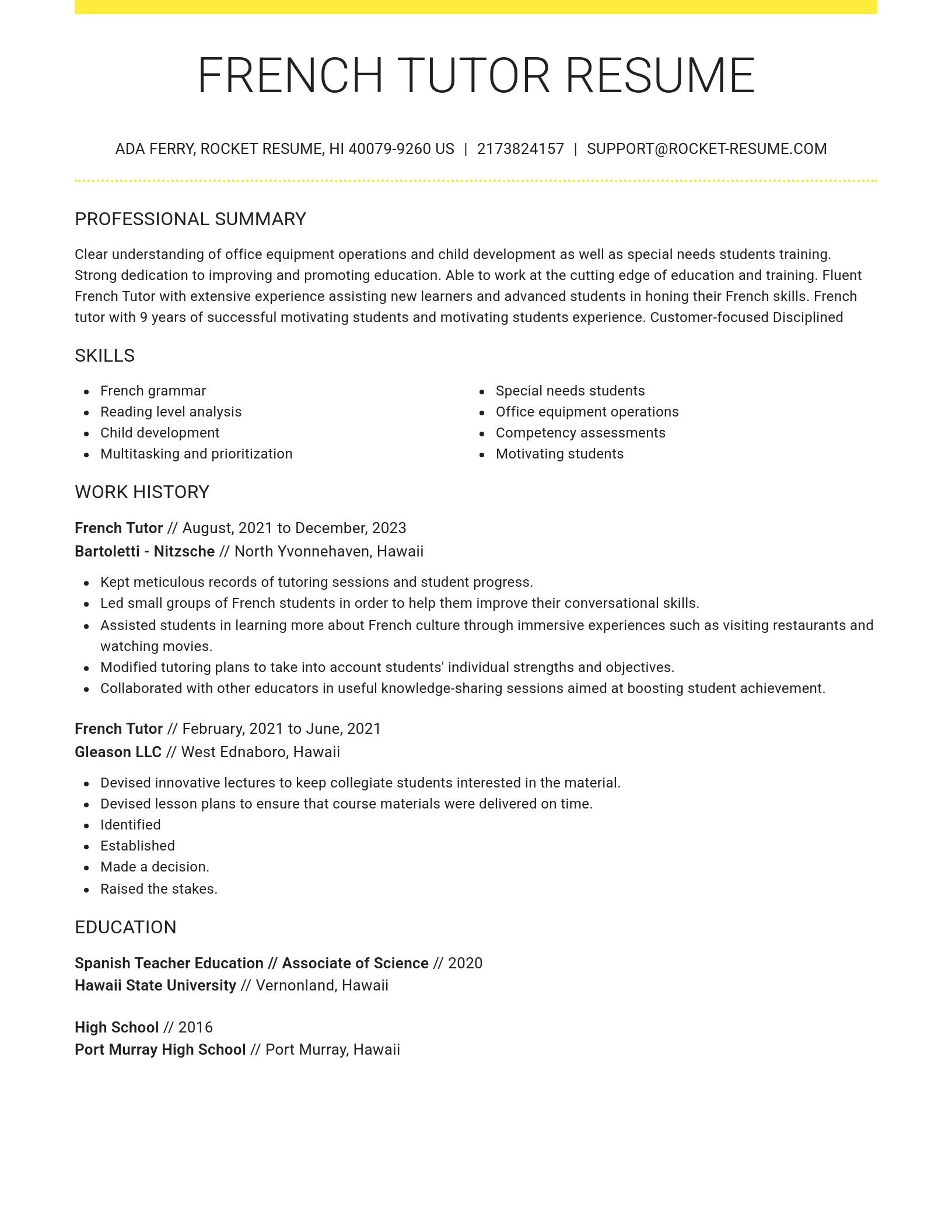 Grand resume template