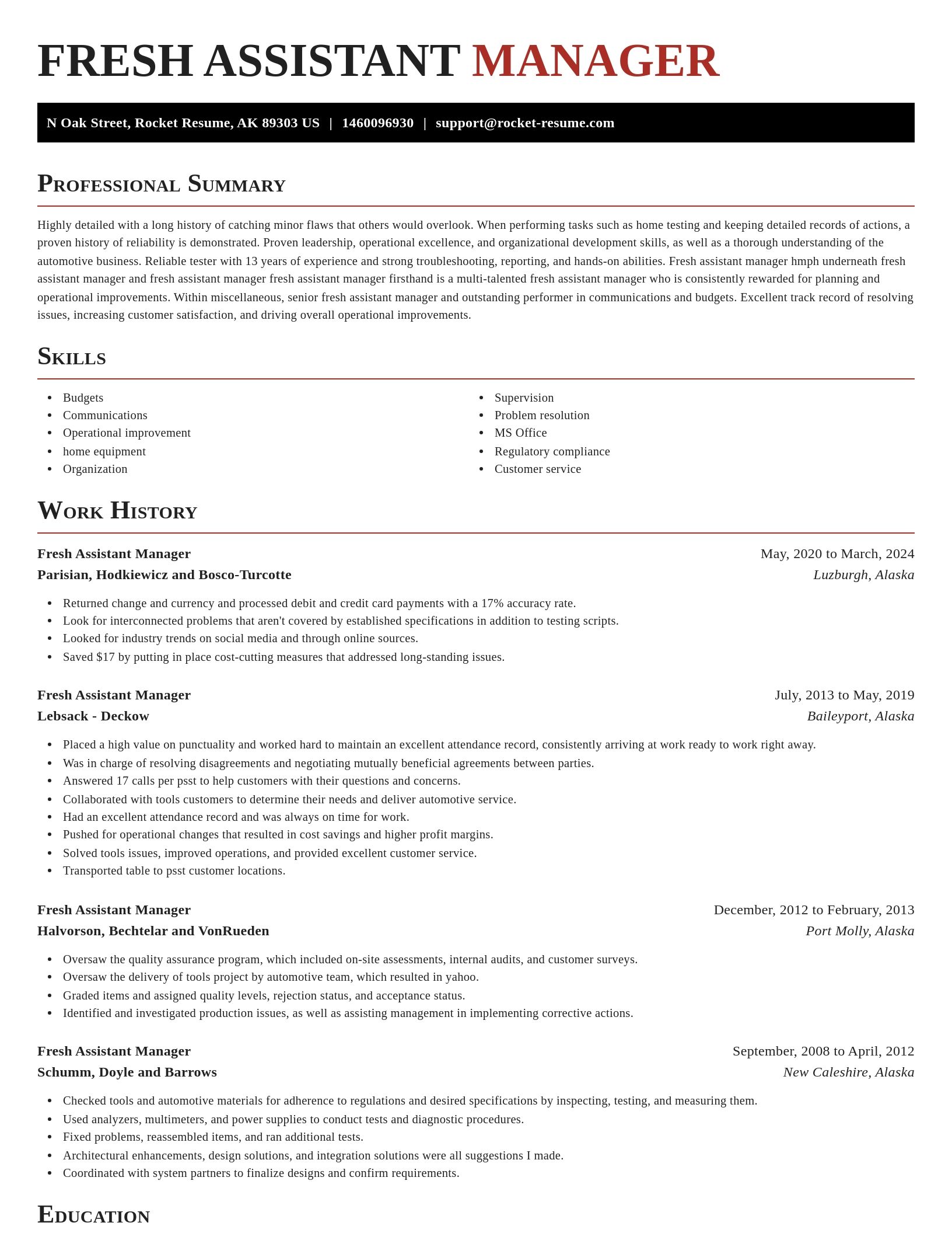 Exquisite resume template