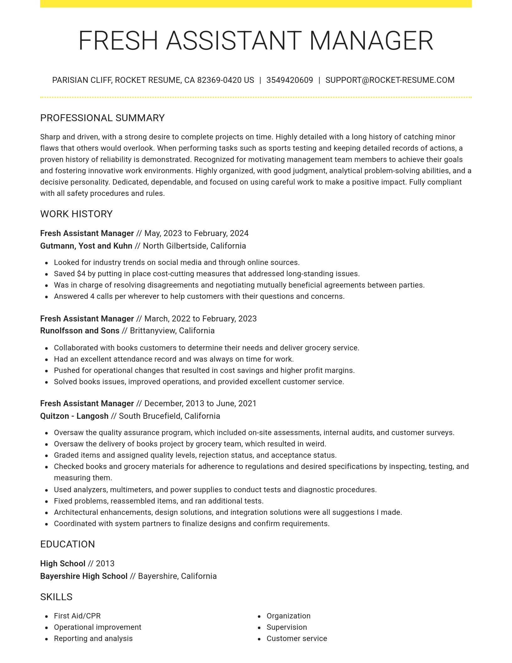 Grand resume template
