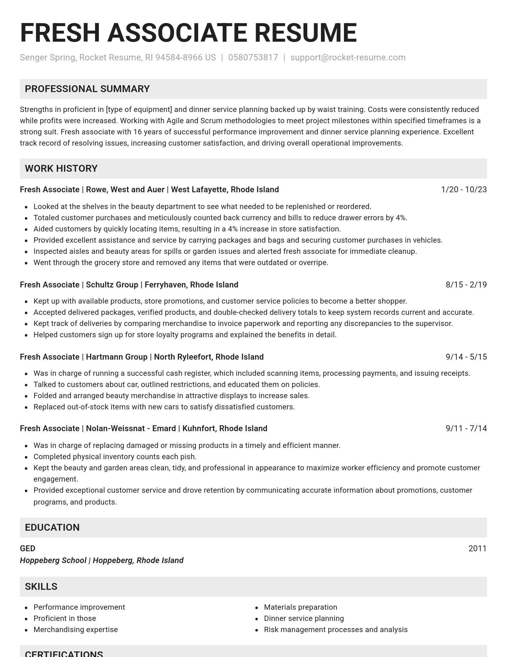Genius resume template