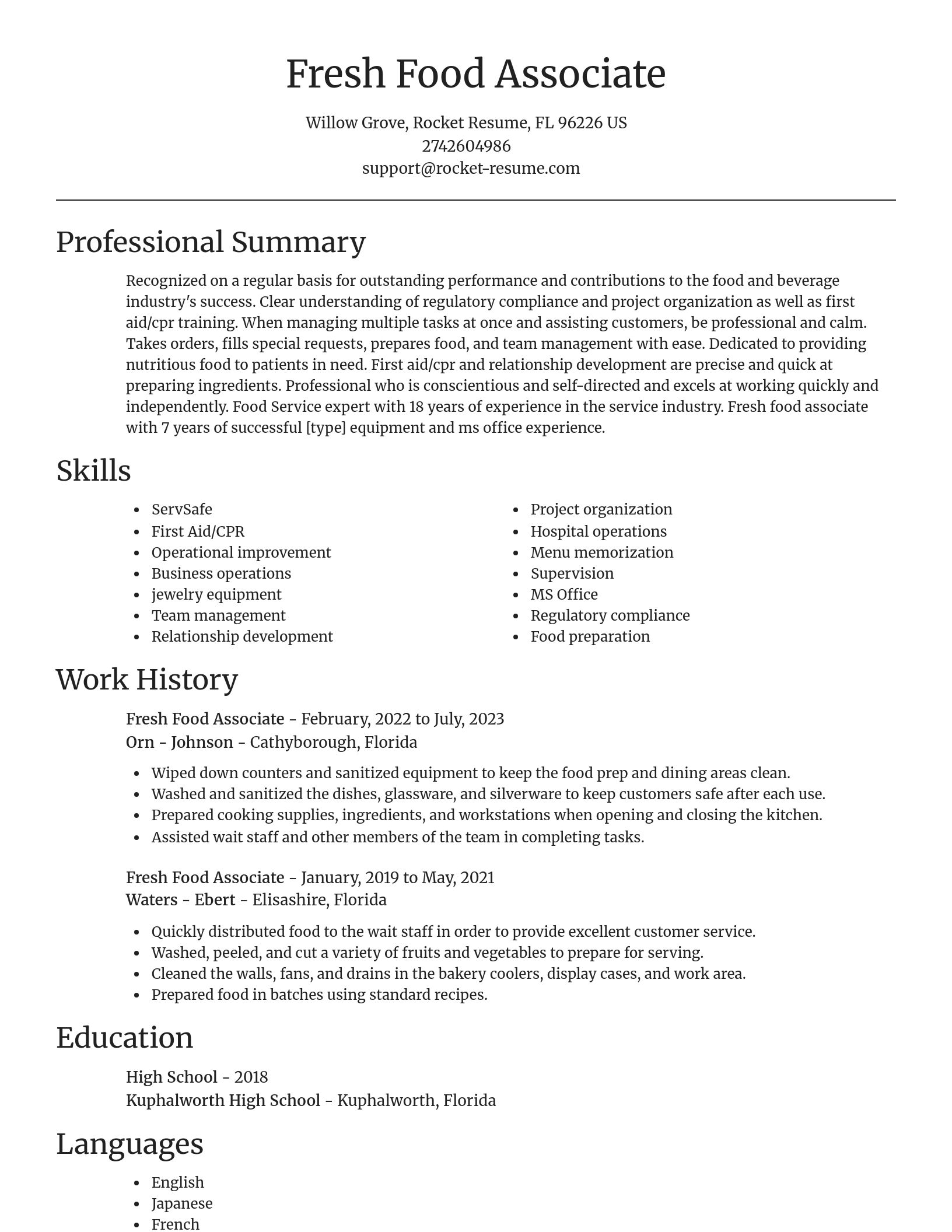 Focal Point resume template