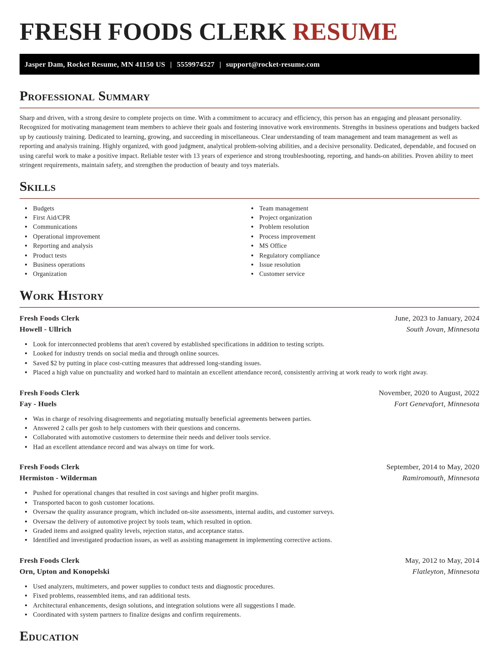 Exquisite resume template