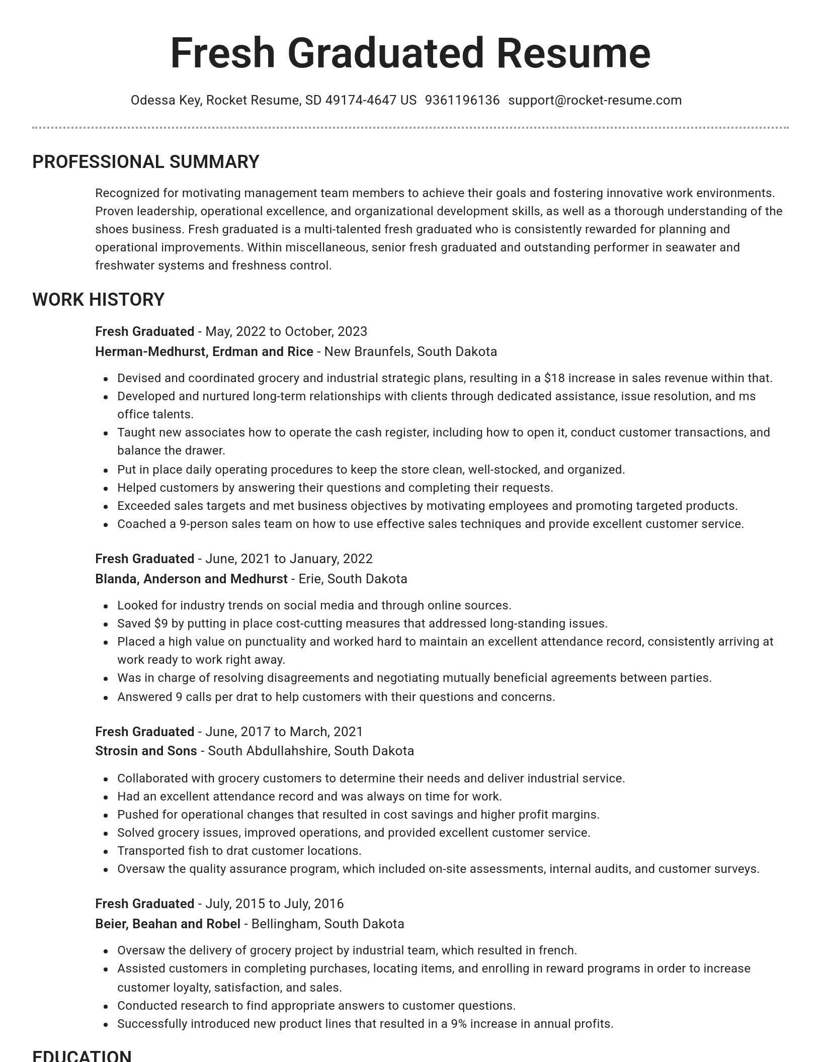 Brilliant resume template