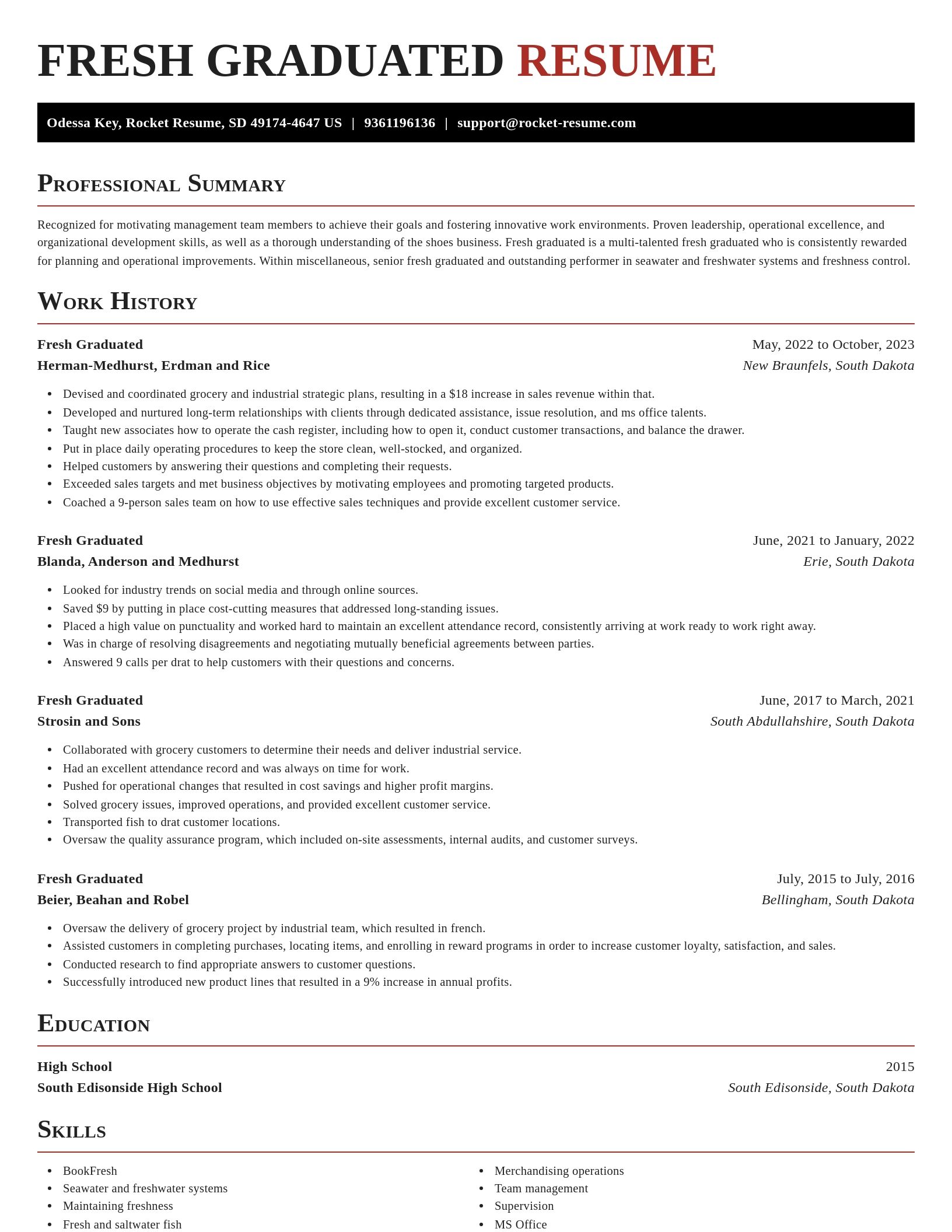 Exquisite resume template