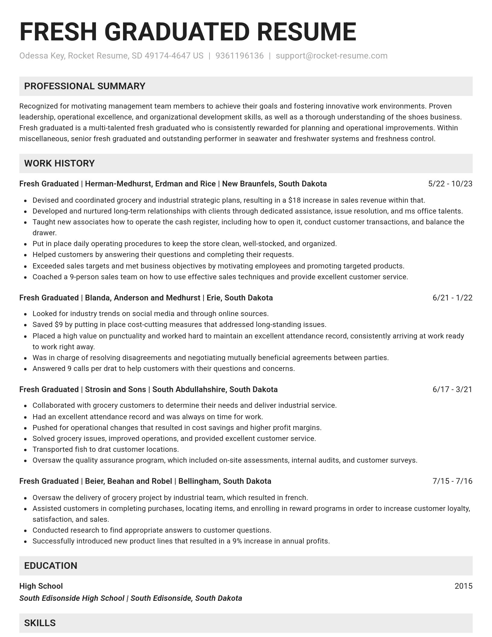 Genius resume template