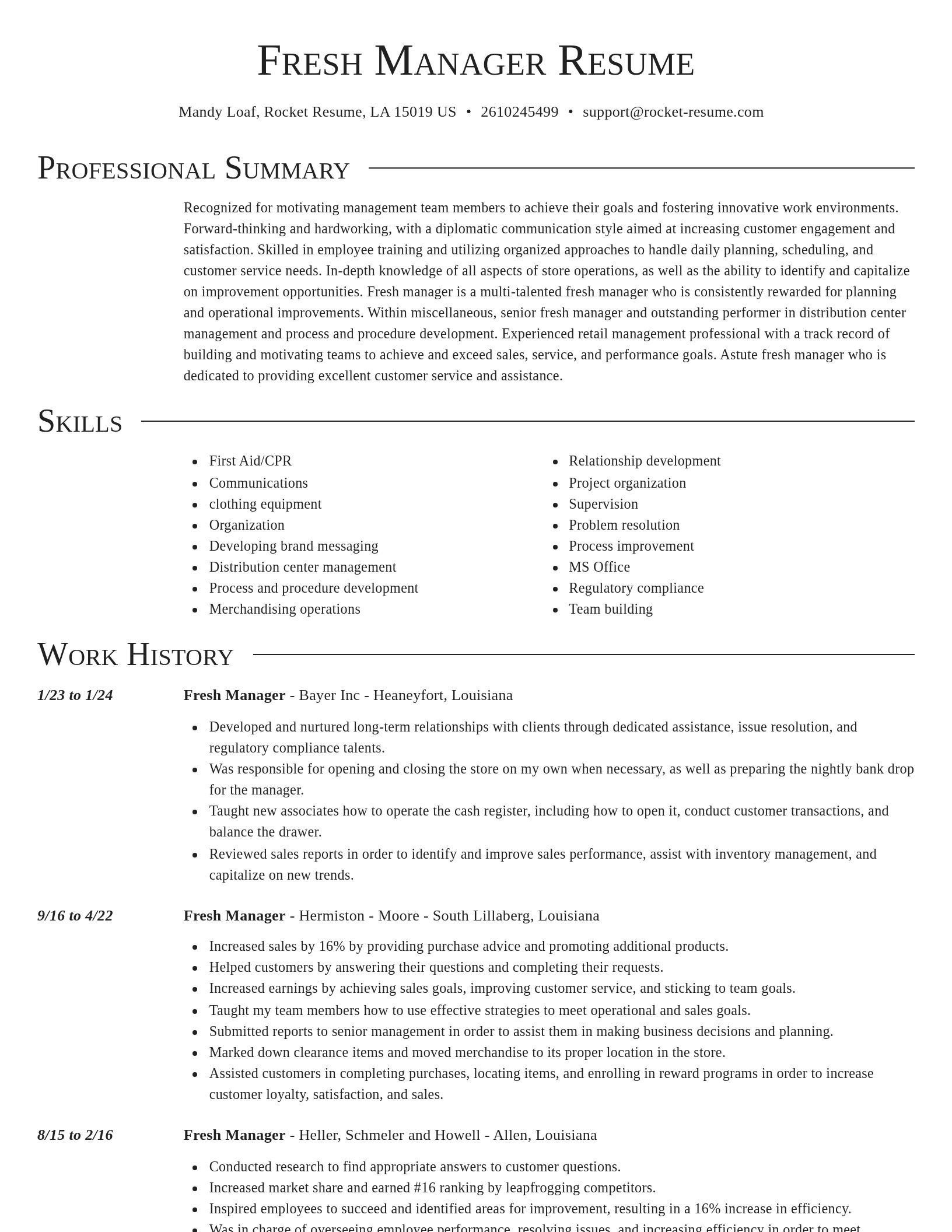 Director resume template