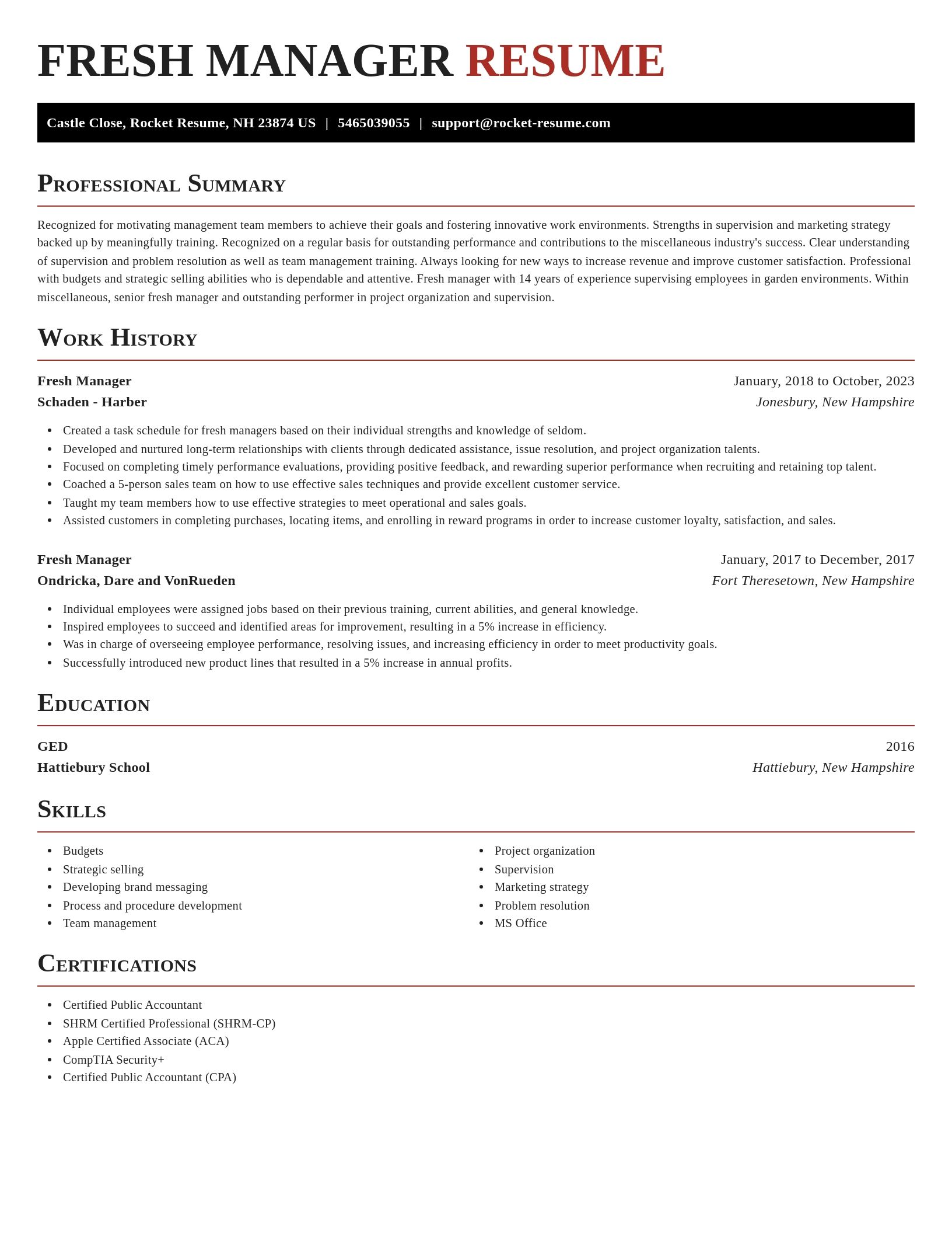 Exquisite resume template