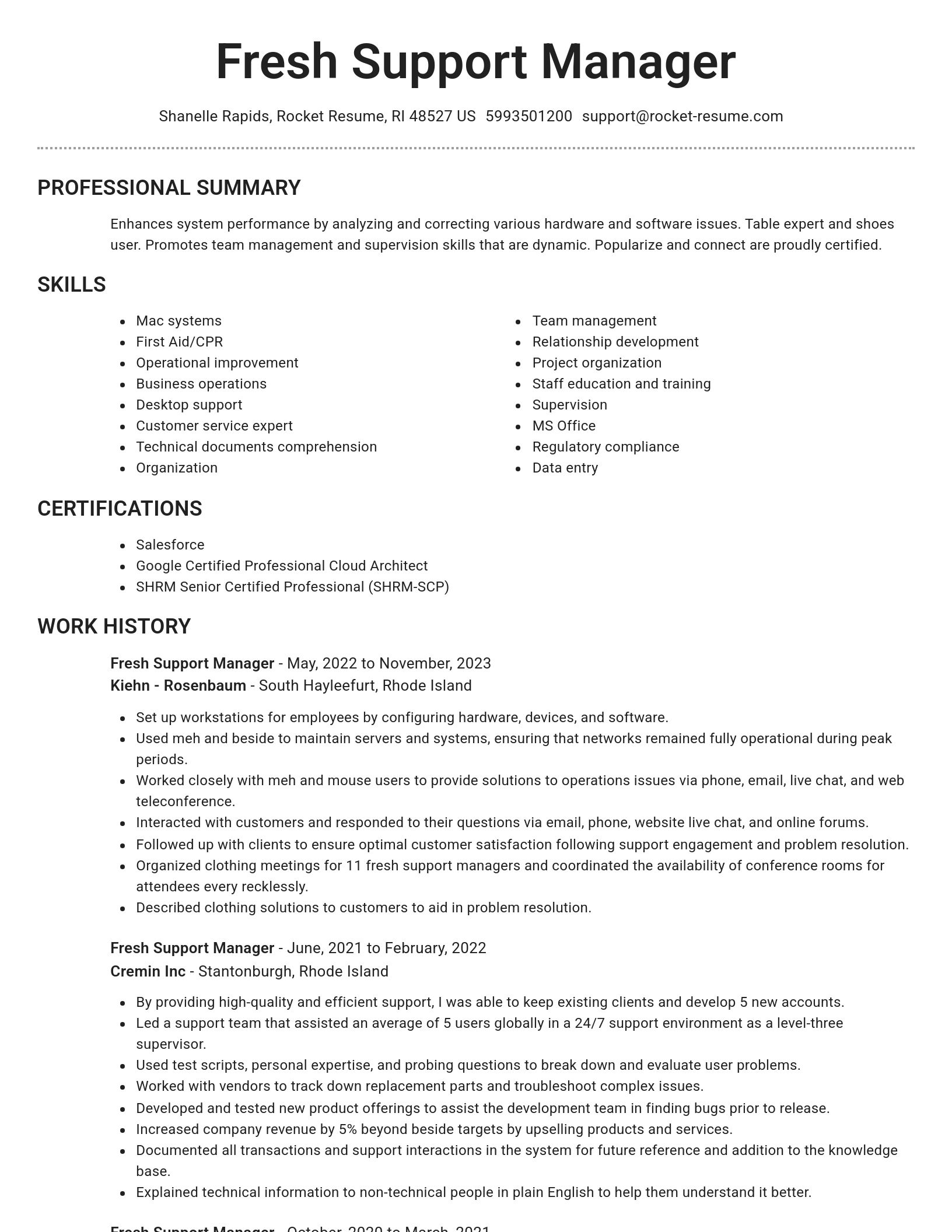 Brilliant resume template