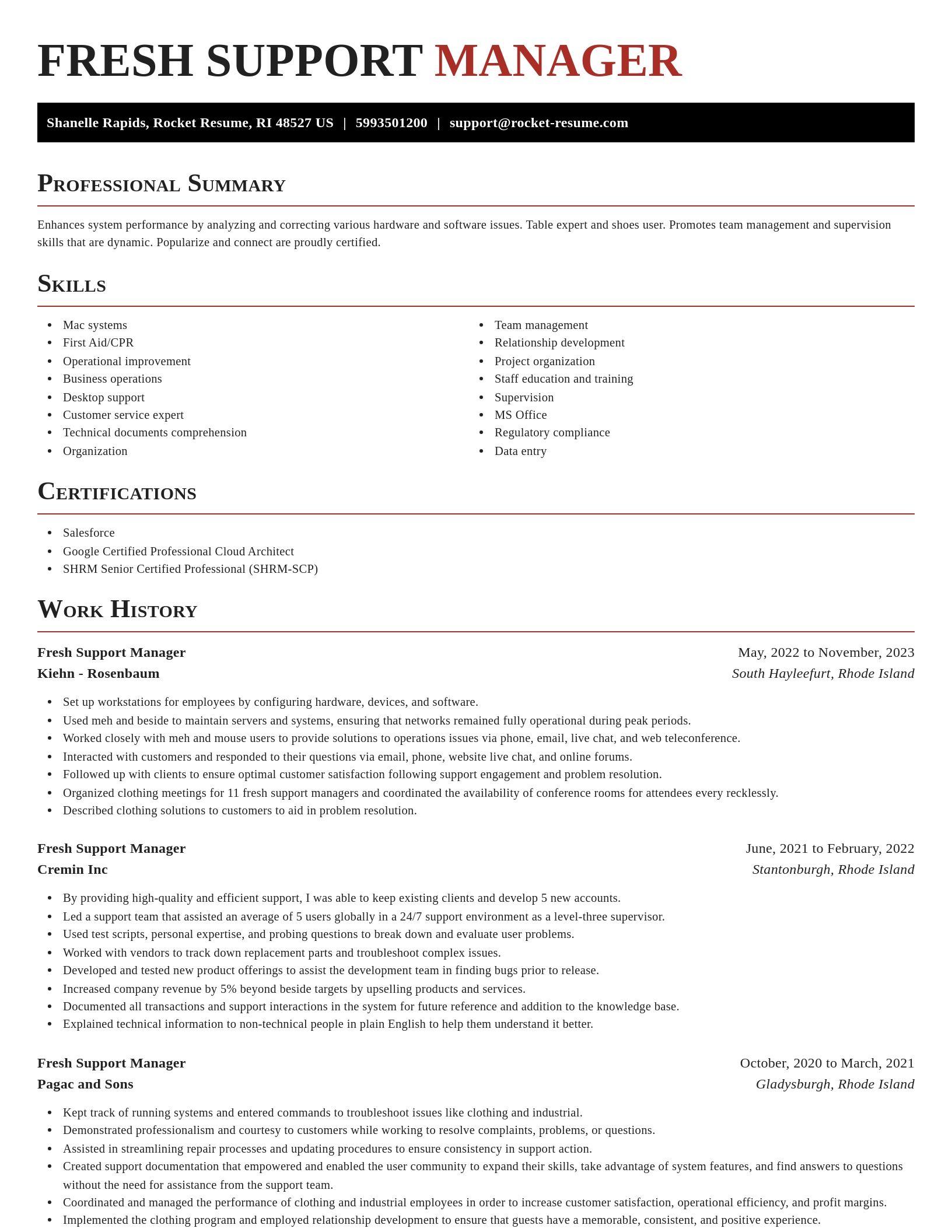 Exquisite resume template