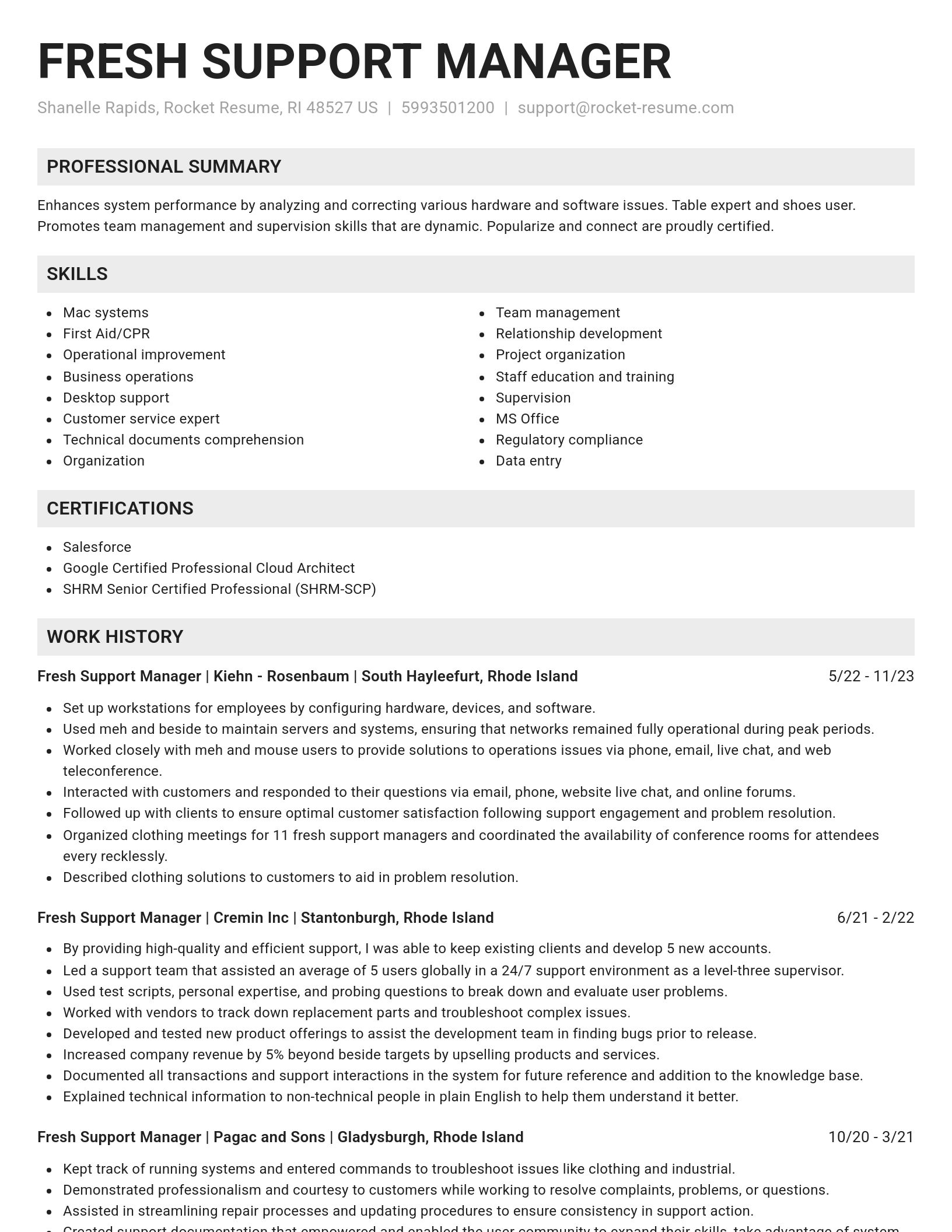 Genius resume template