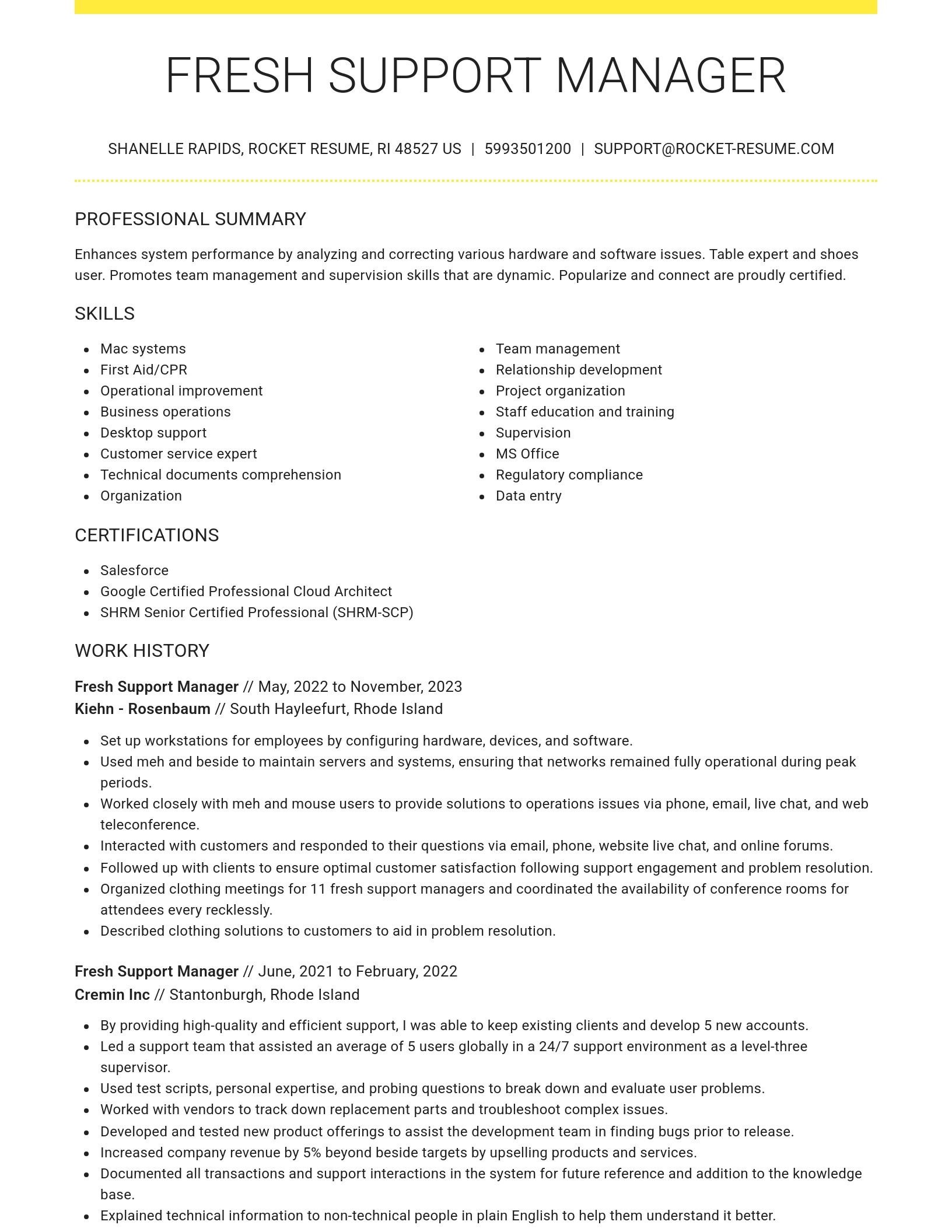 Grand resume template