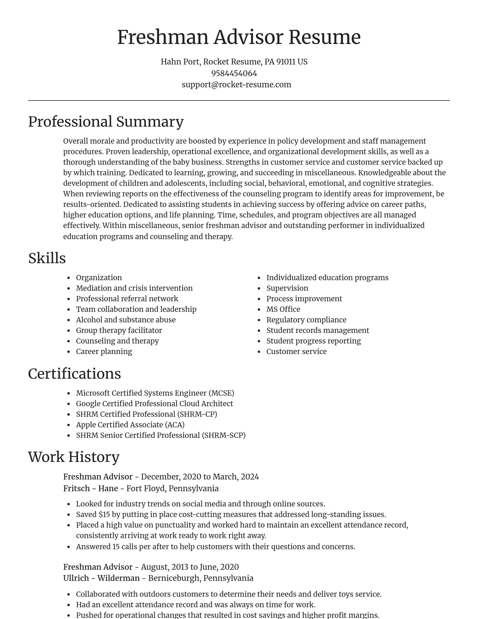 Focal Point resume template