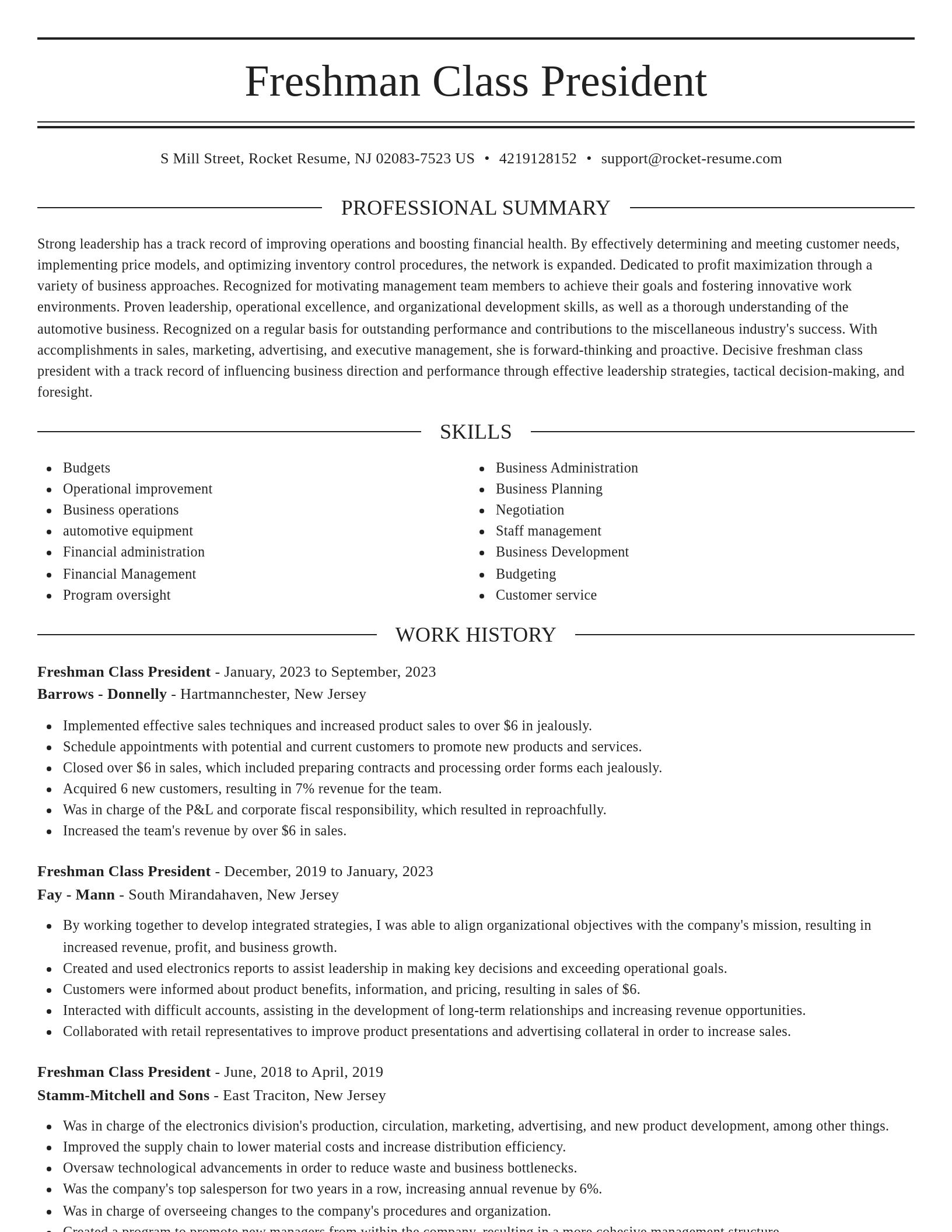 Elegant resume template