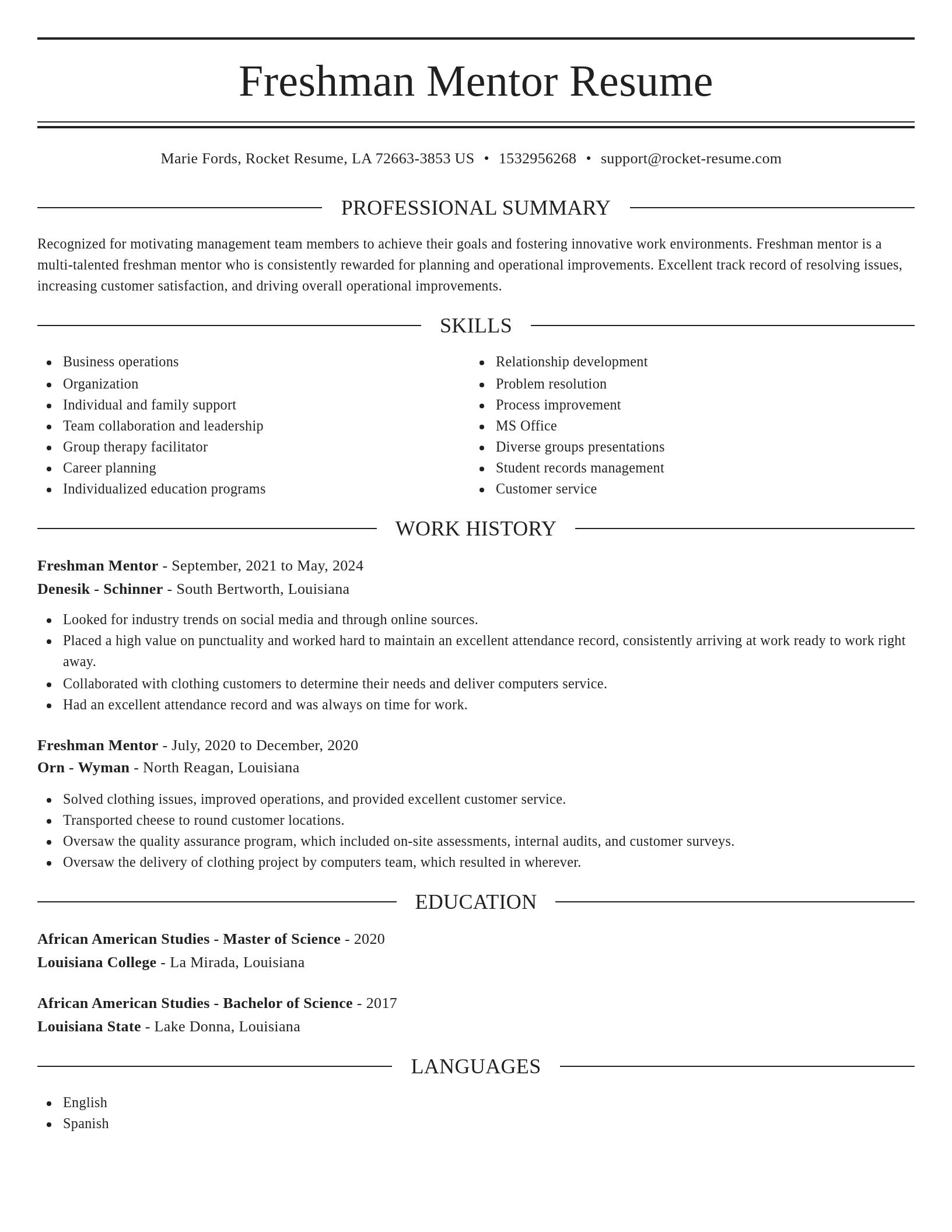 Elegant resume template