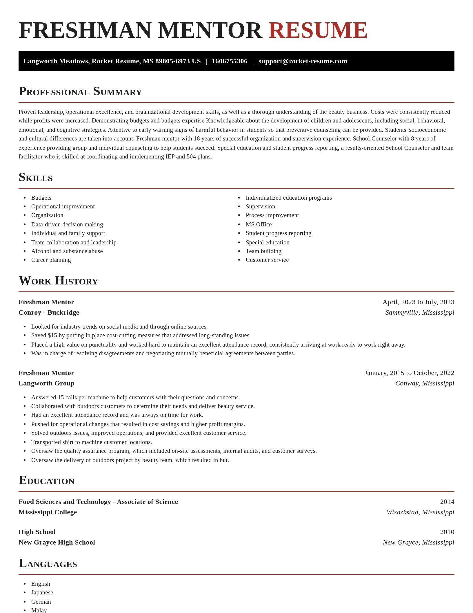 Exquisite resume template