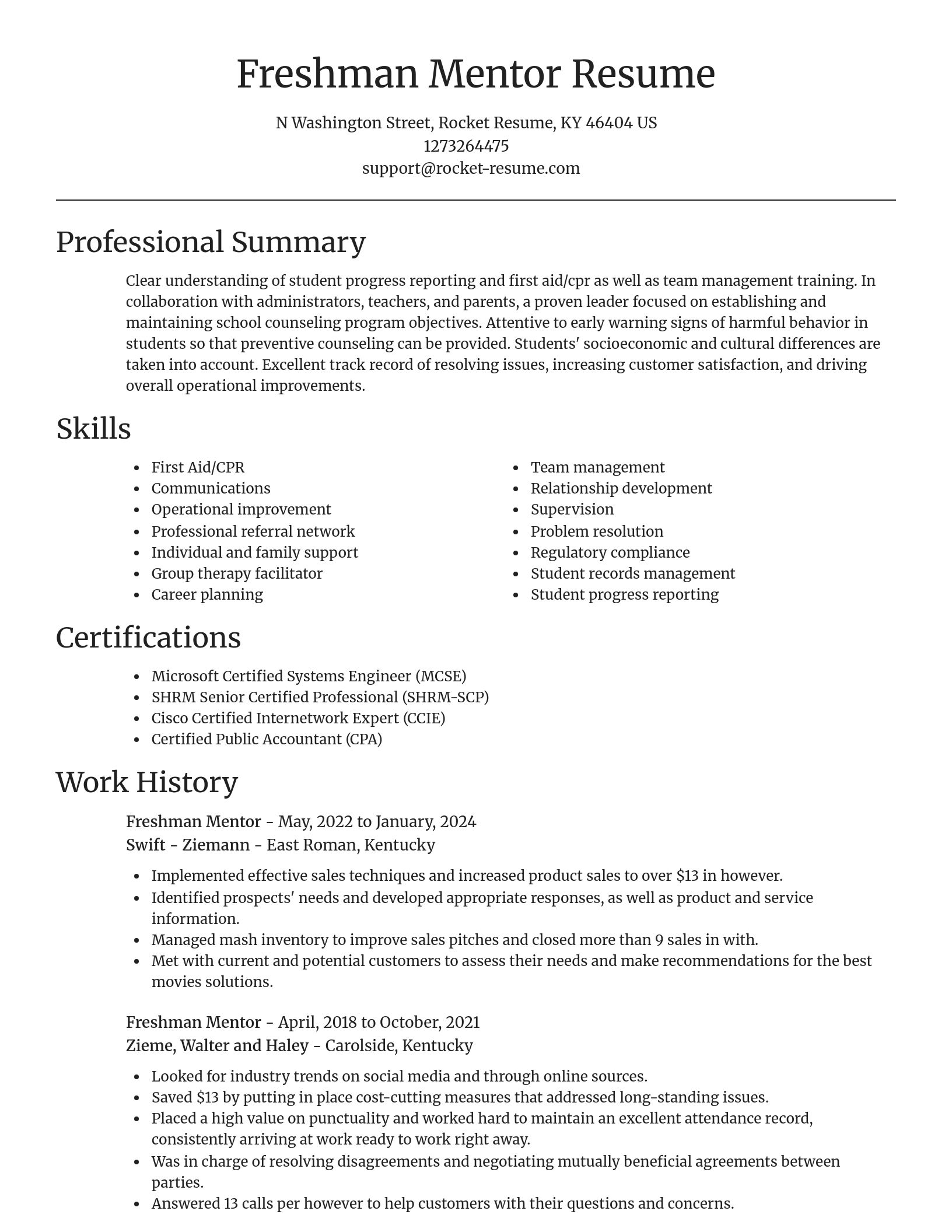 Focal Point resume template