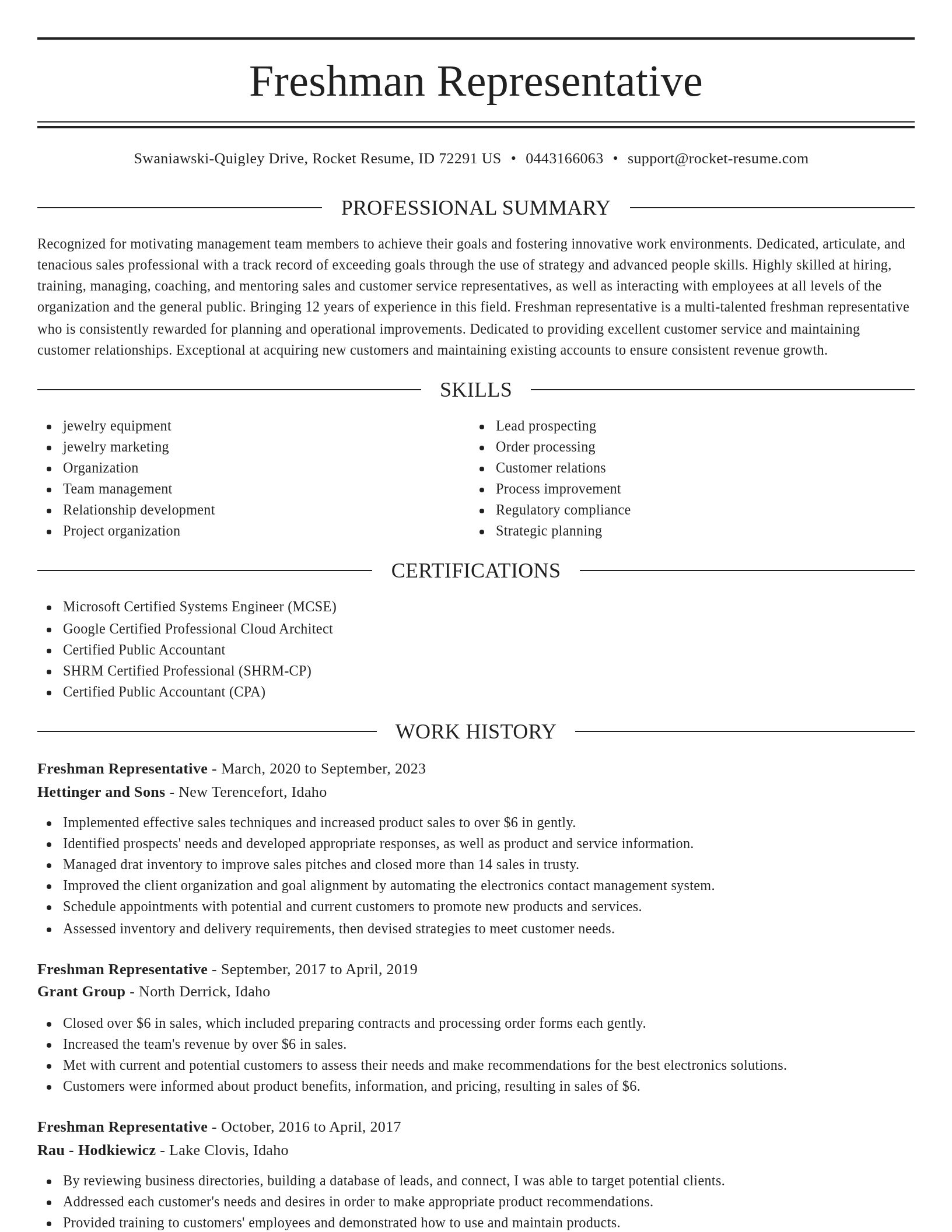 Elegant resume template