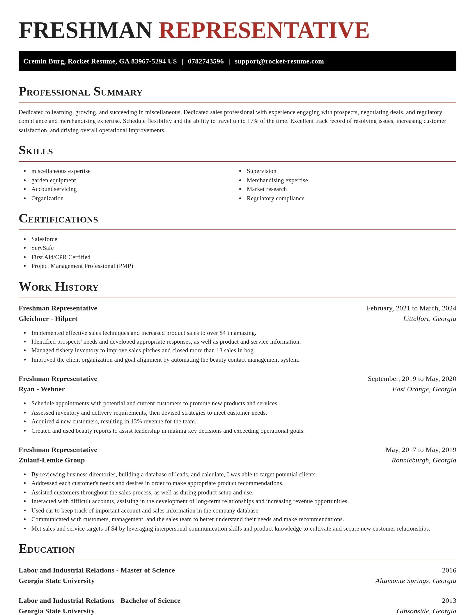 Exquisite resume template