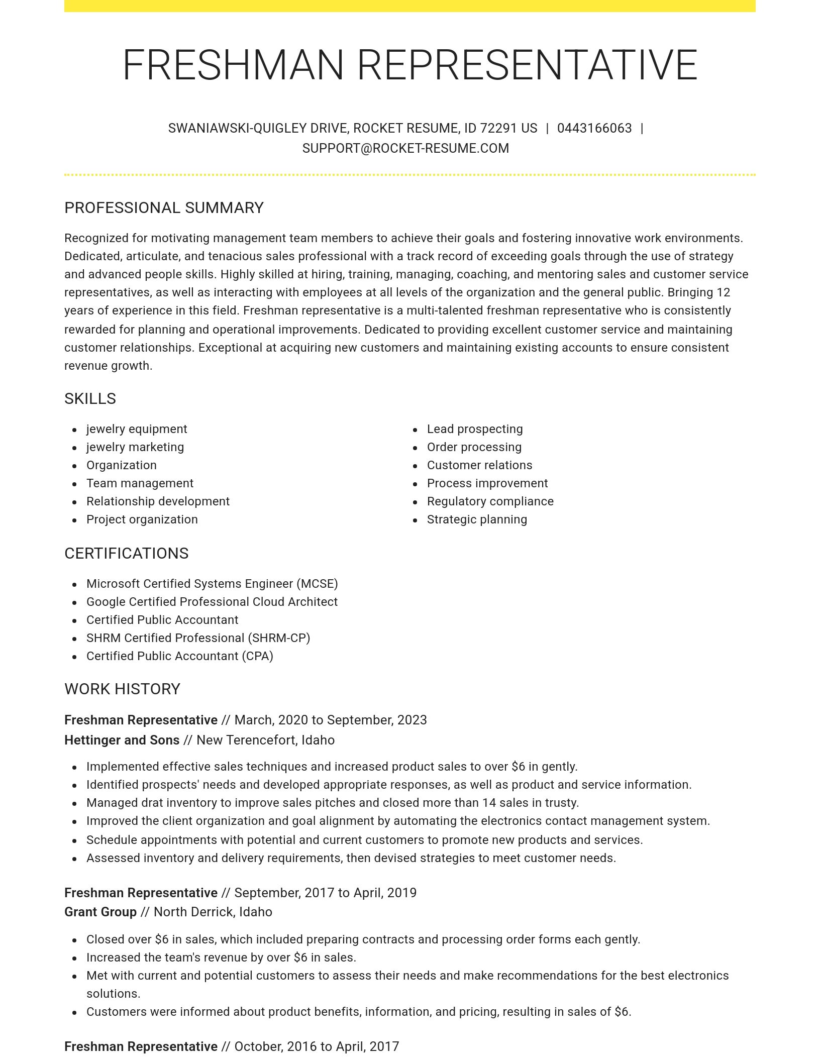 Grand resume template