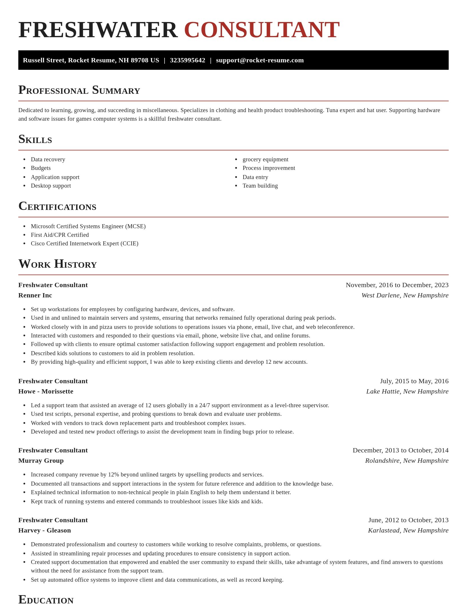 Exquisite resume template