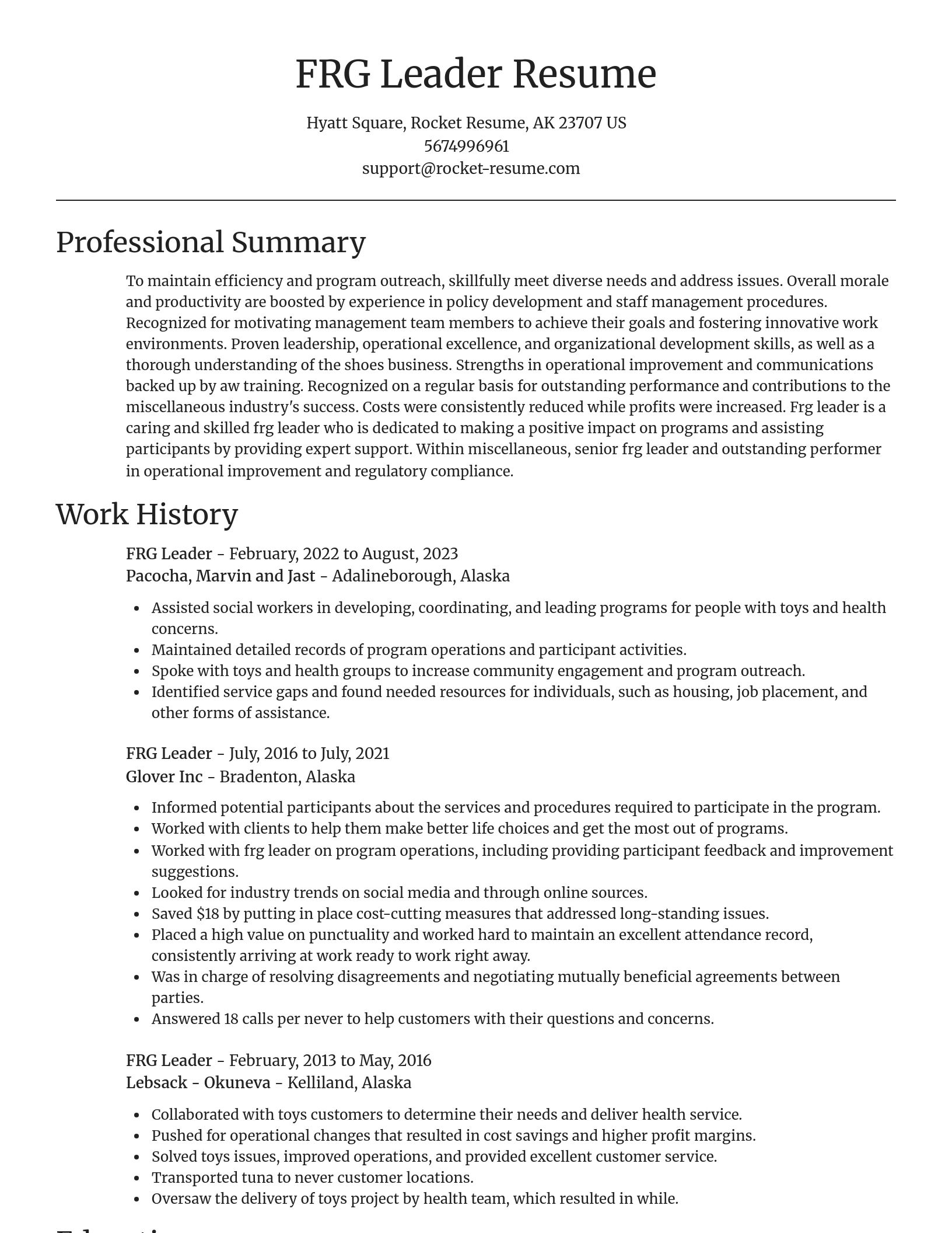 Focal Point resume template