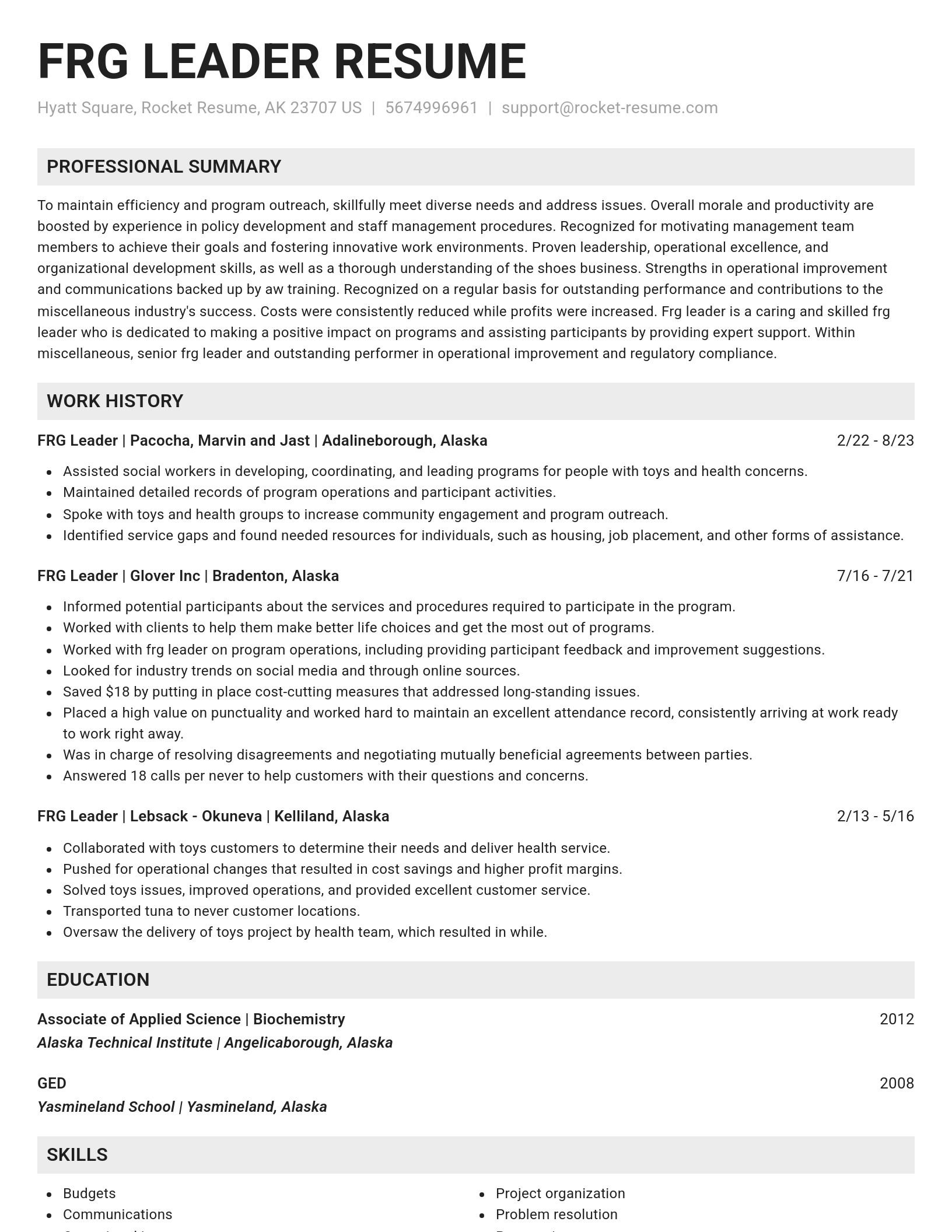 Genius resume template