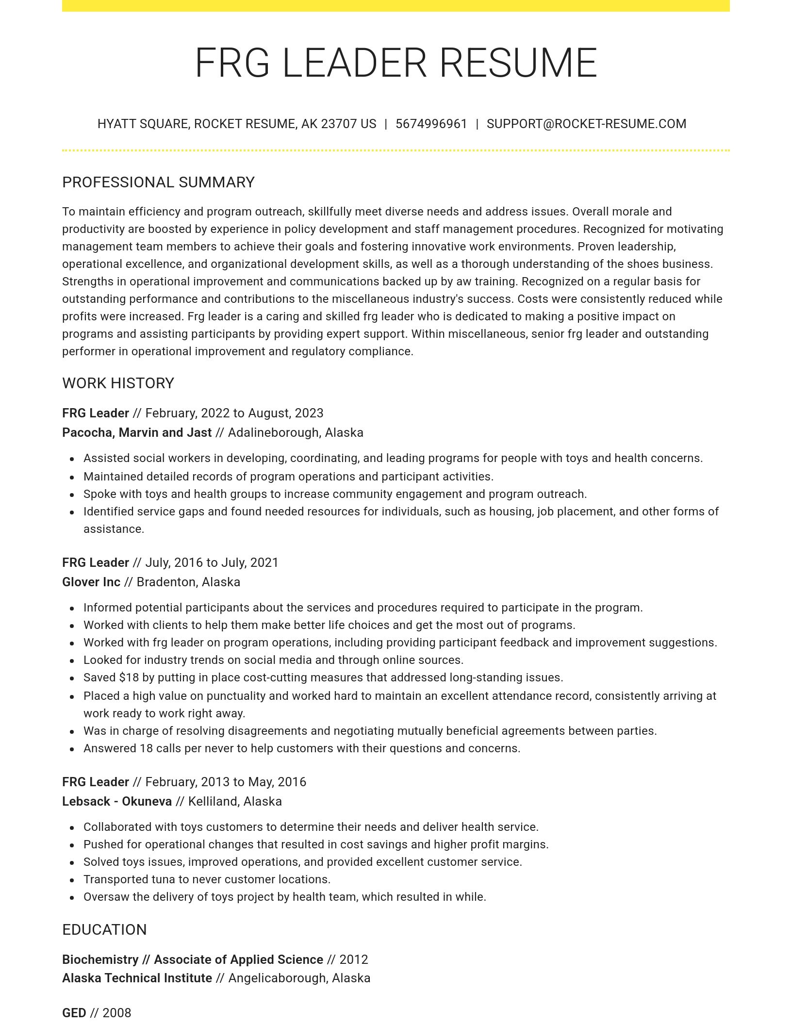 Grand resume template