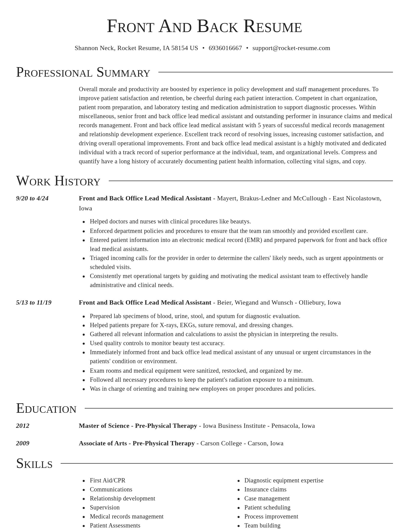 Director resume template