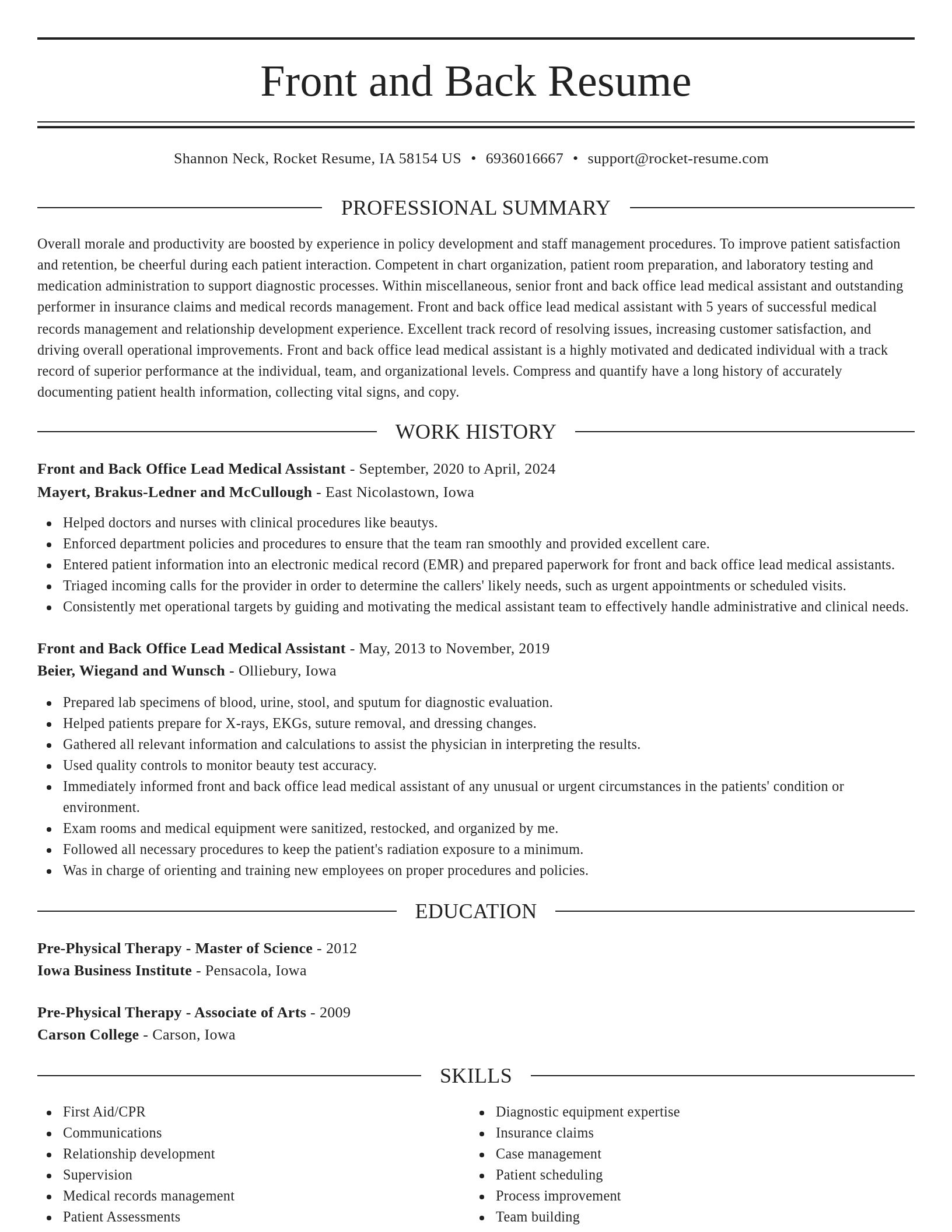 Elegant resume template