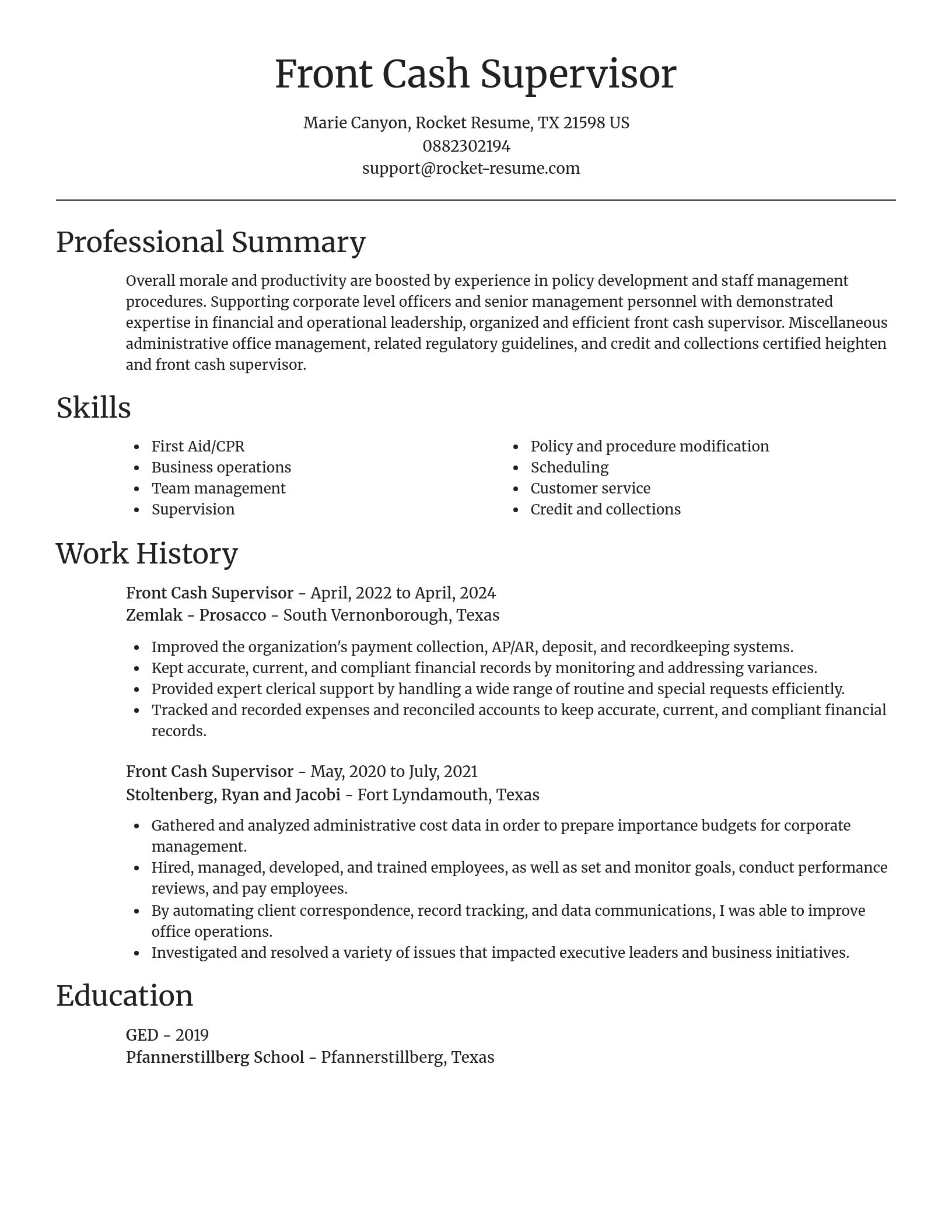 Focal Point resume template