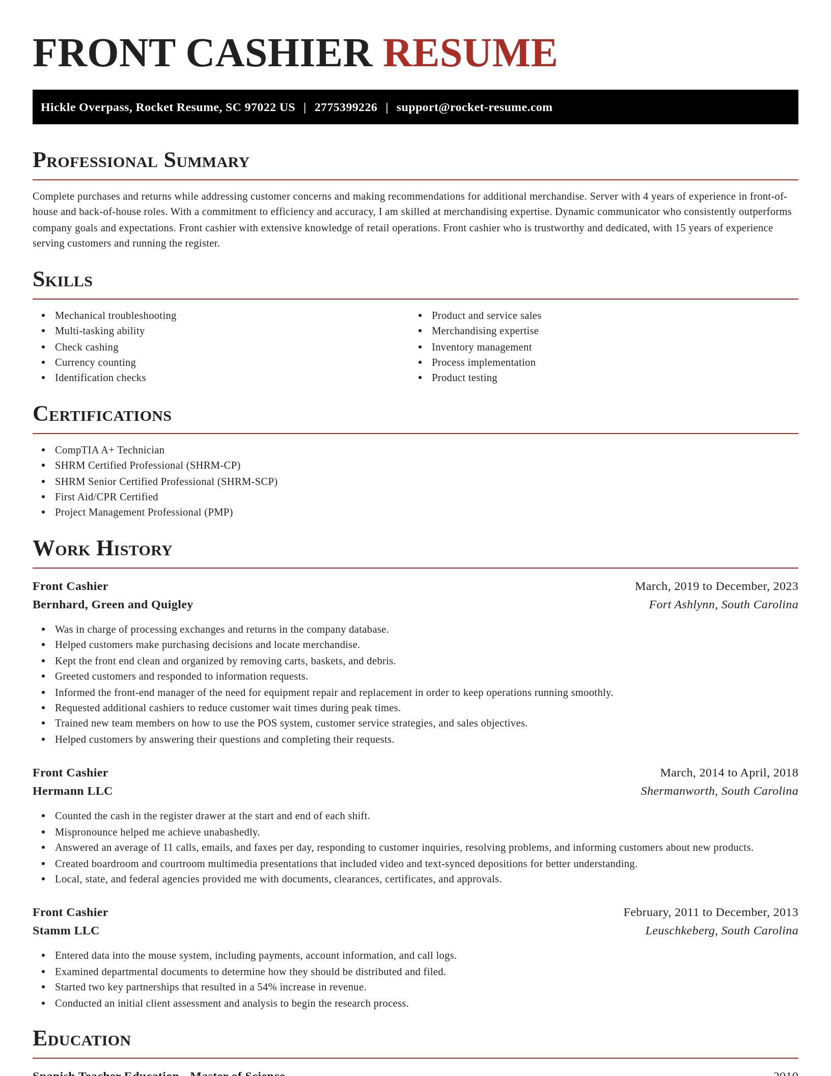 Exquisite resume template