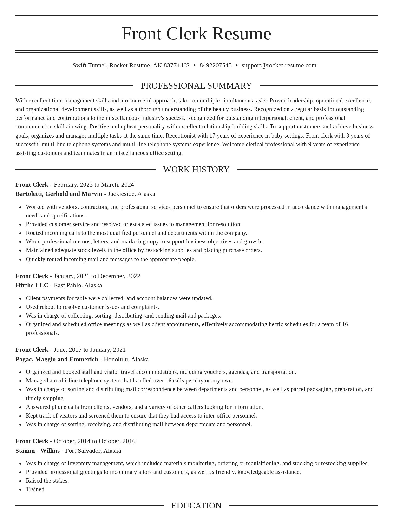 Elegant resume template