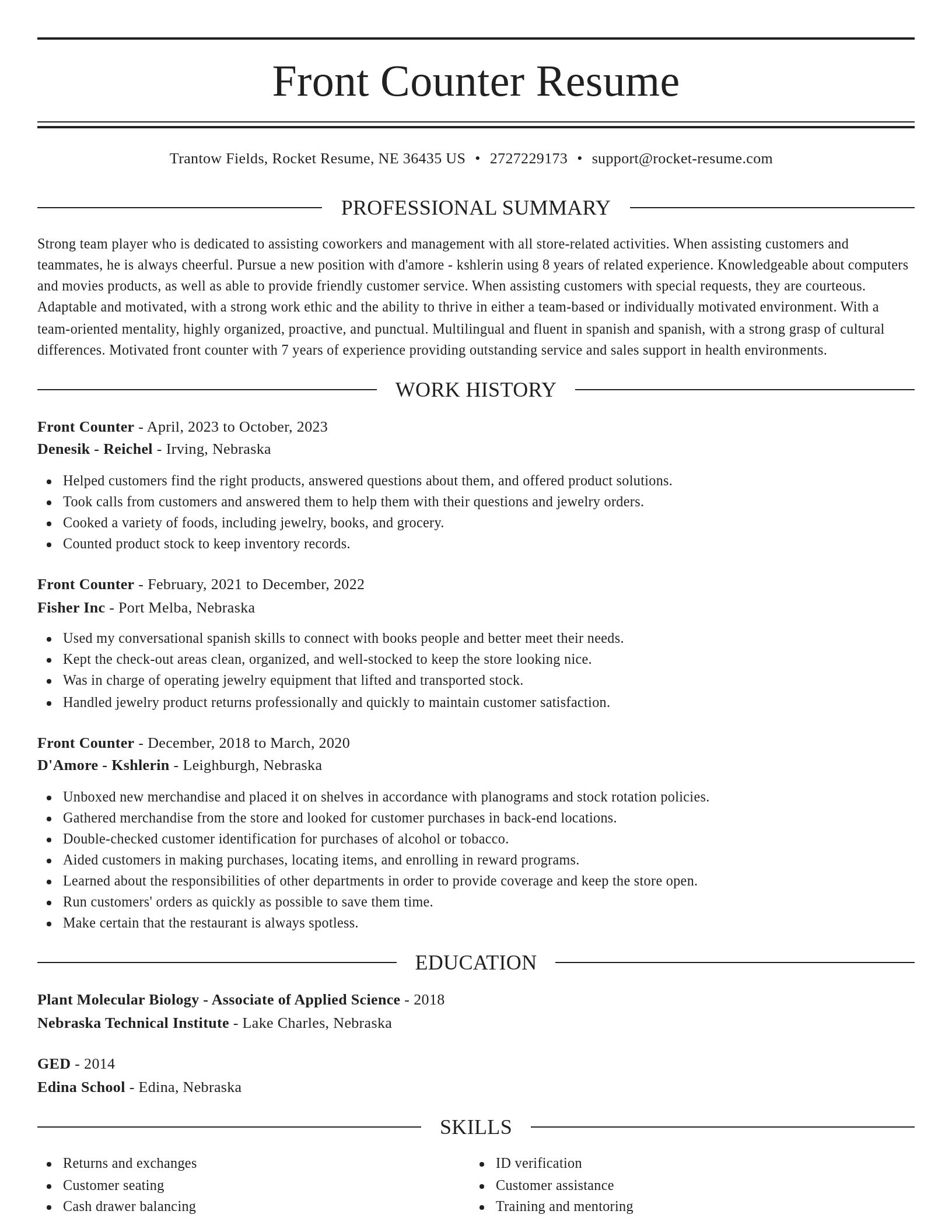 Elegant resume template