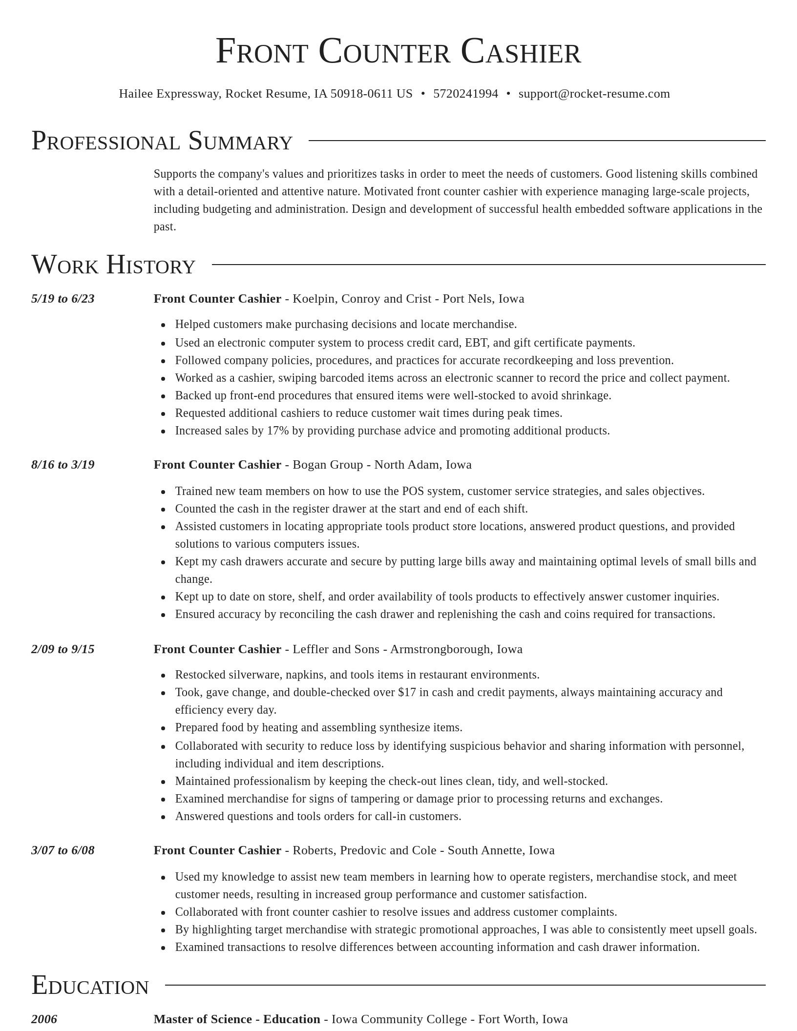 Director resume template