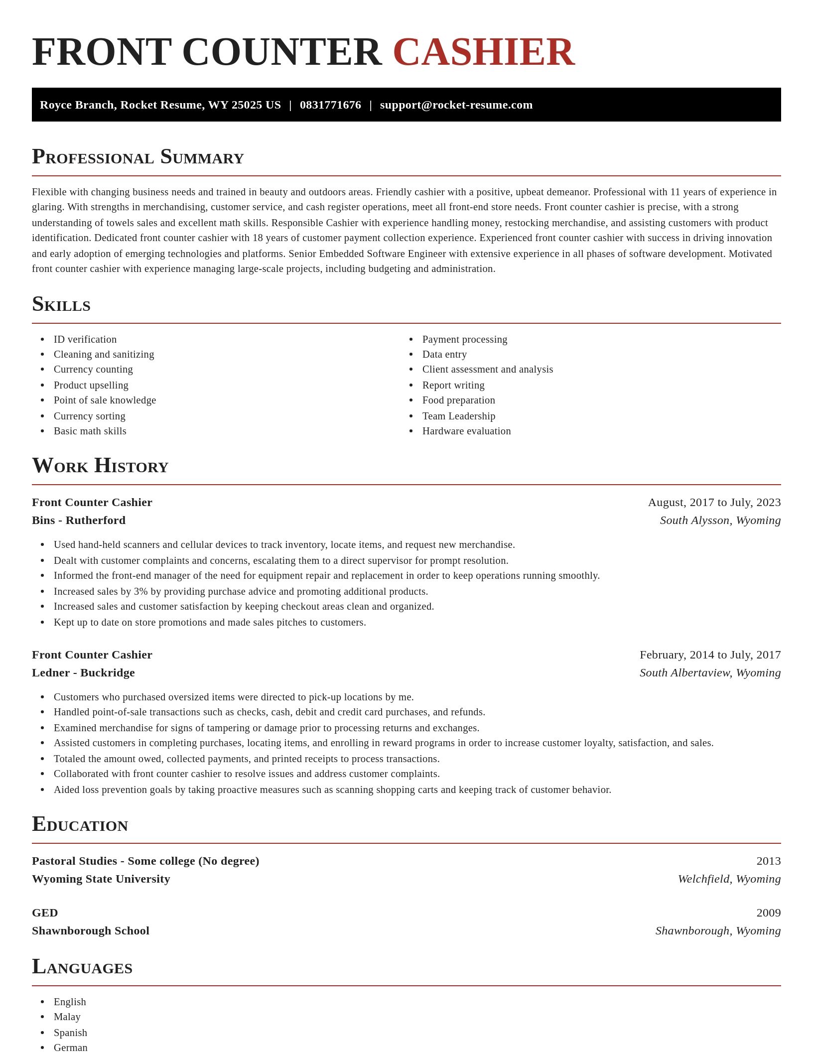 Exquisite resume template