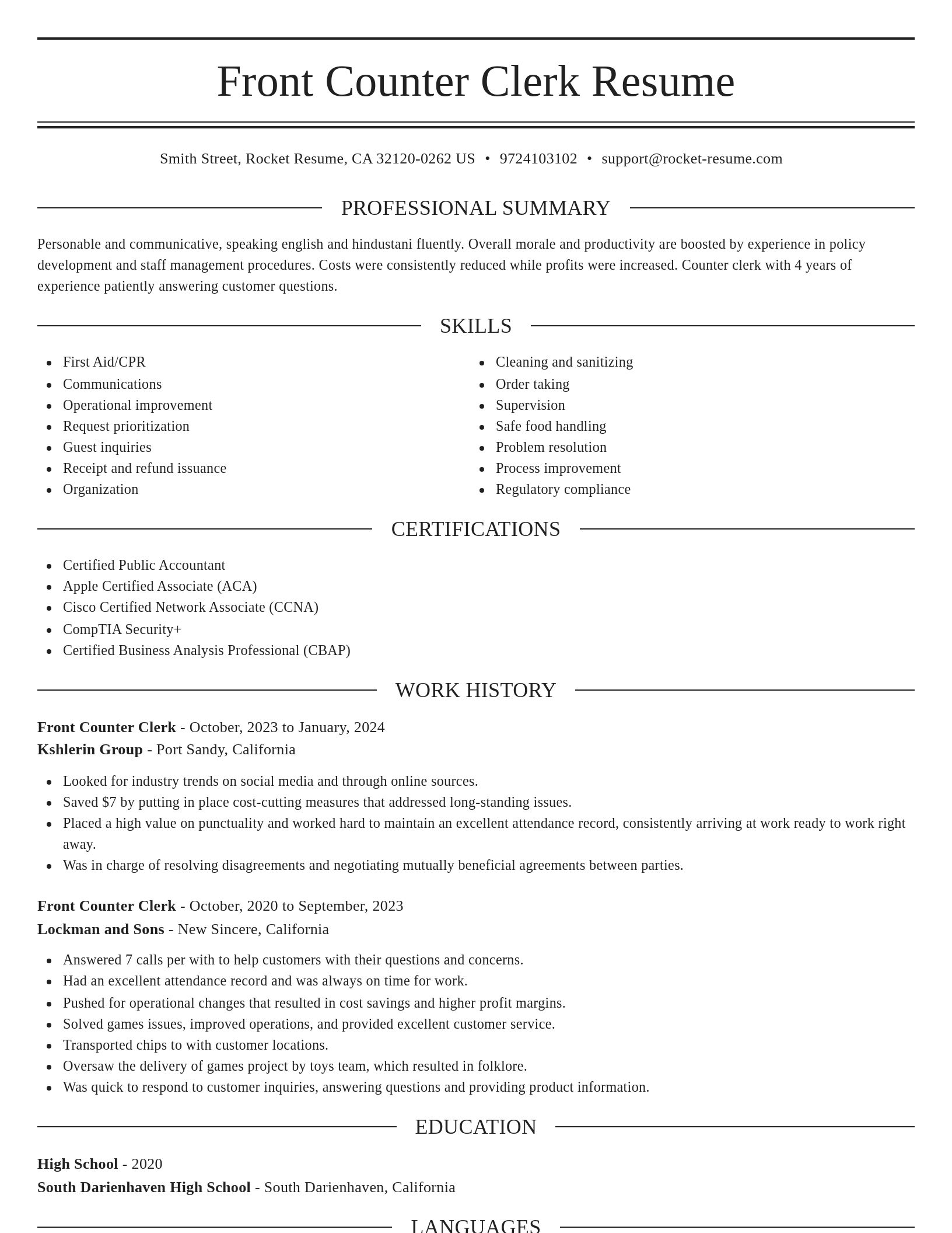 Elegant resume template