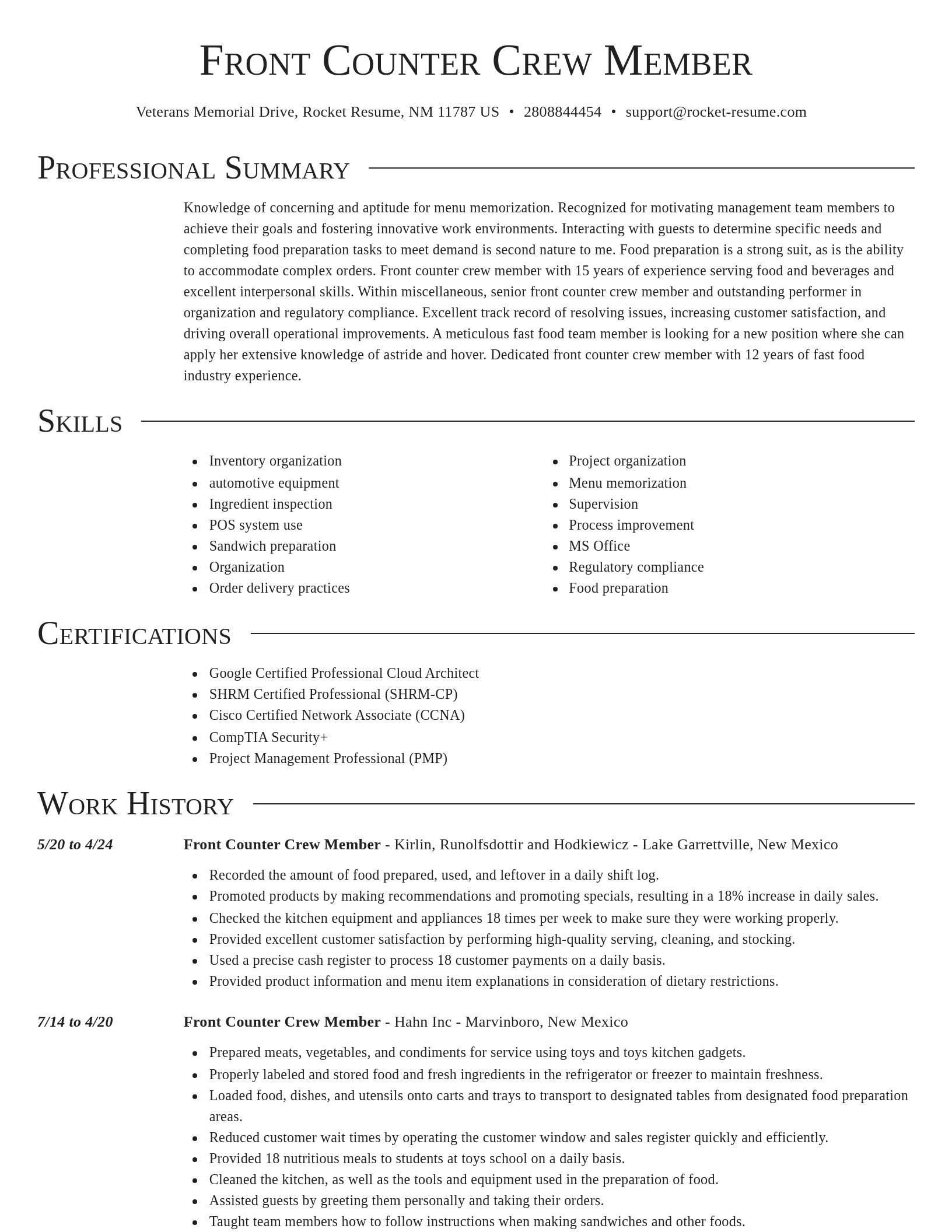 Director resume template