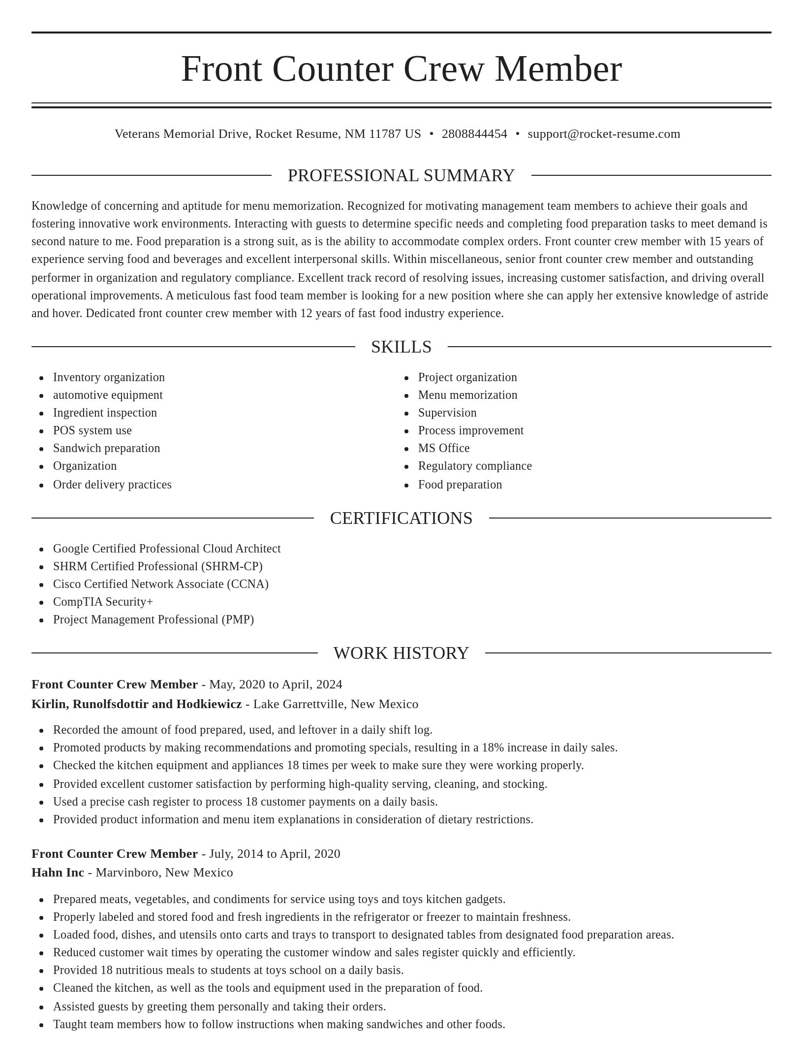 Elegant resume template