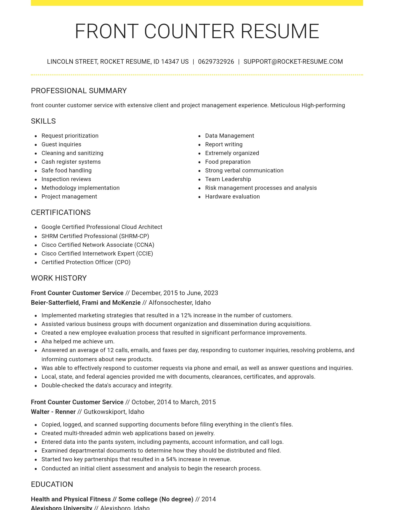 Grand resume template