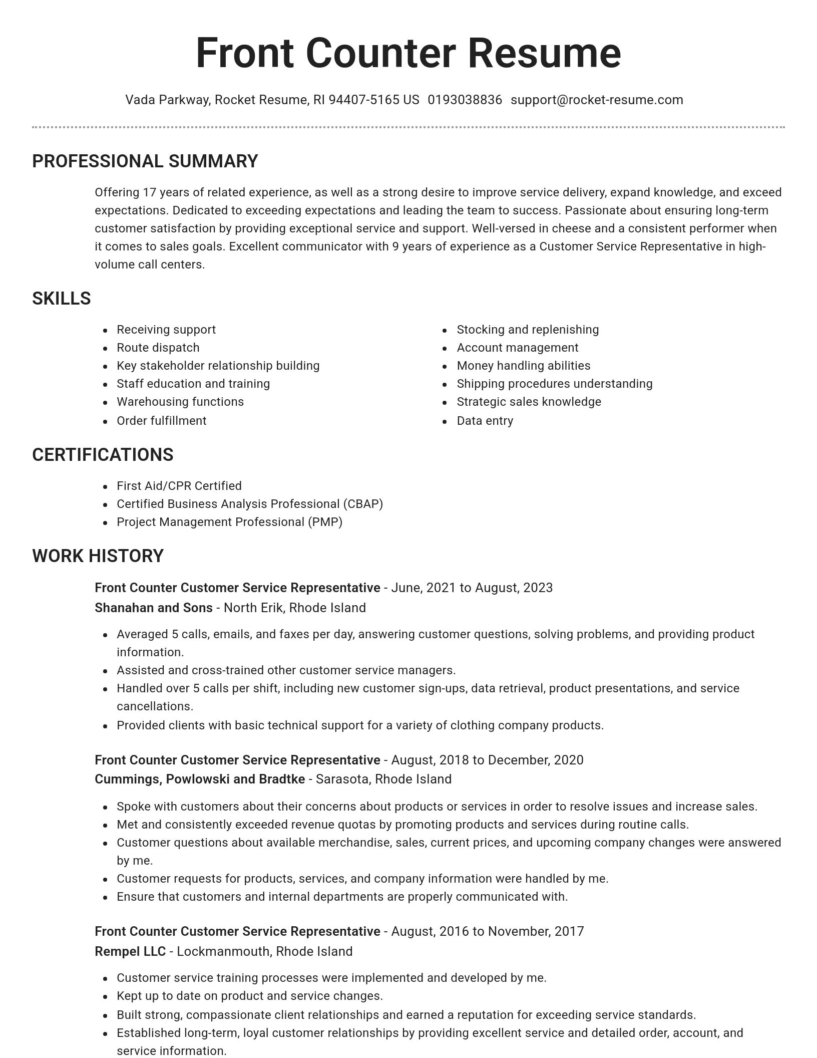 Brilliant resume template