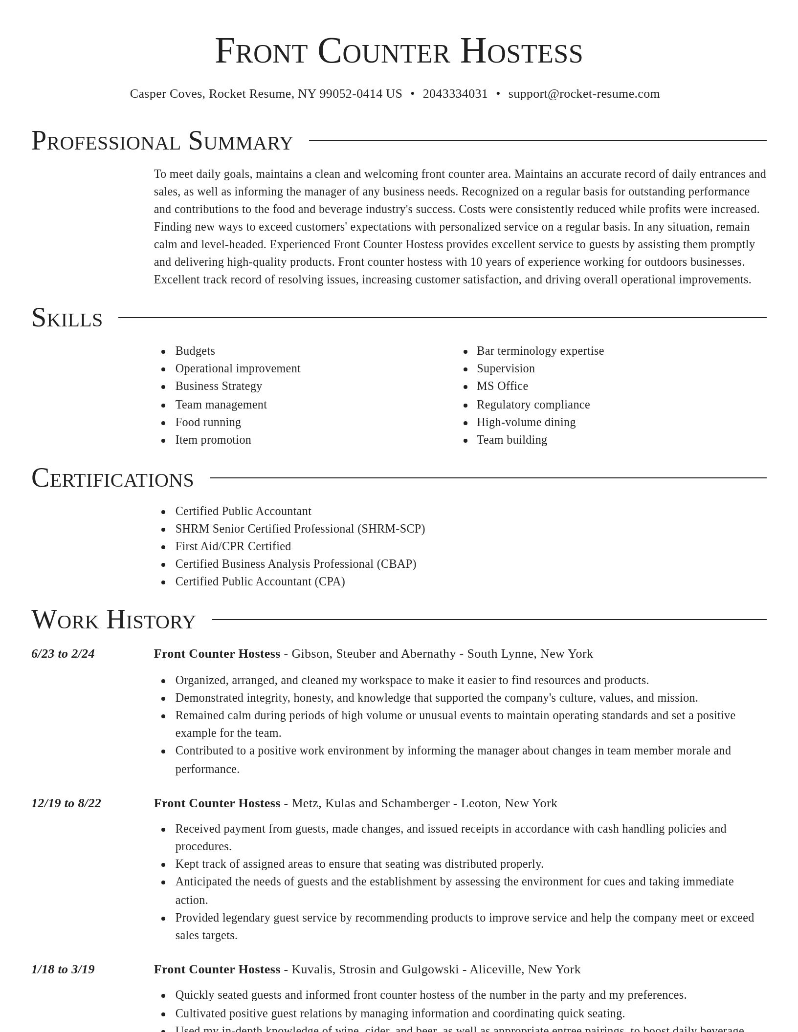 Director resume template